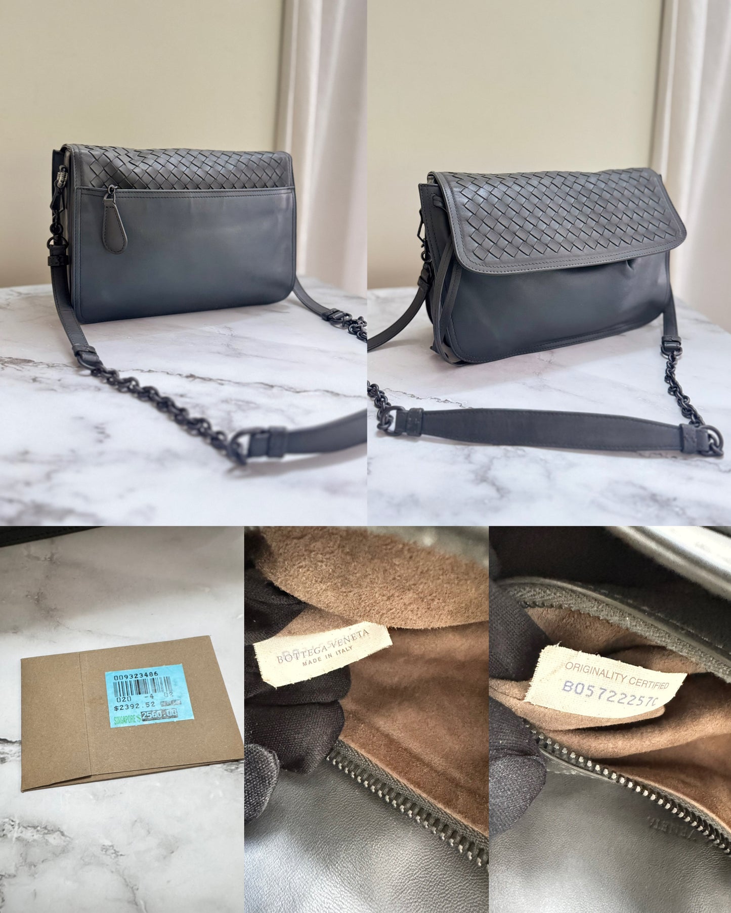 Bottega Veneta Intrecciato Flap Bag