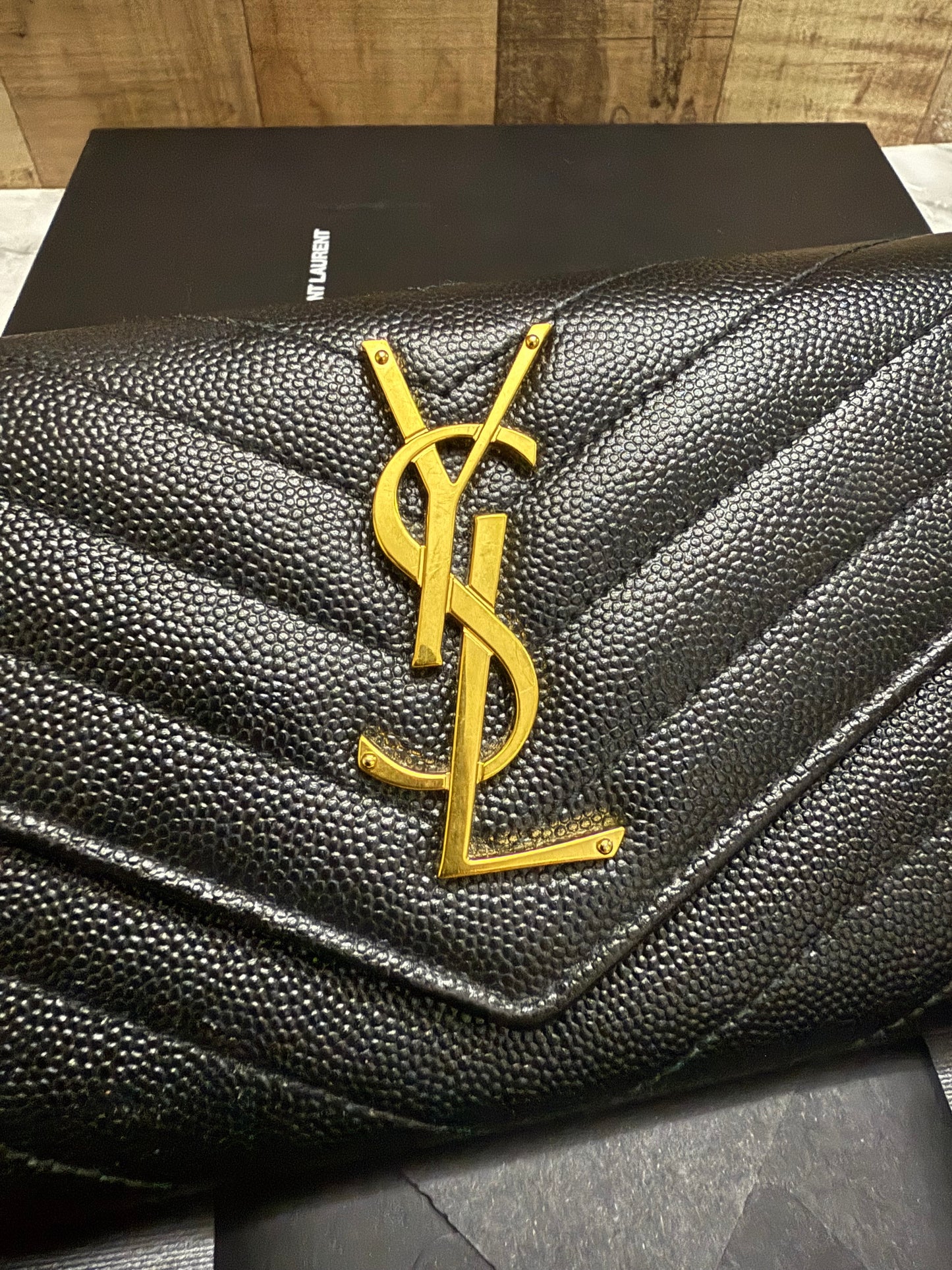 YSL Cassandre Matelasse Long Wallet