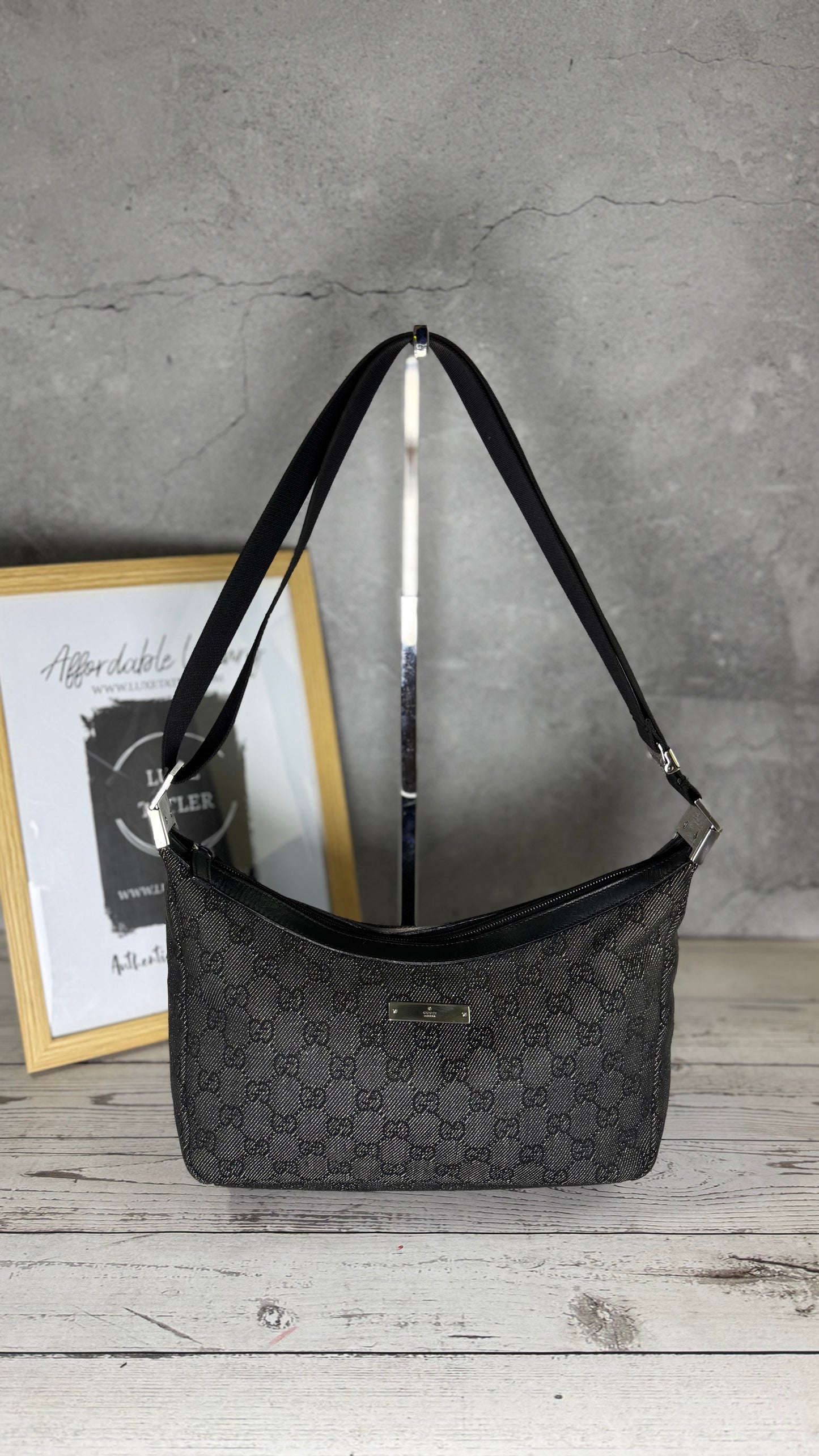 Gucci Monogram Canvas Crossbody Bag