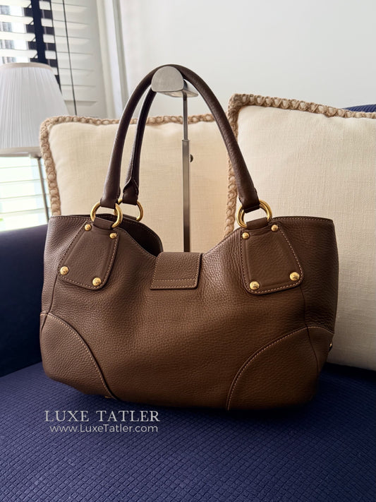 Prada Daino Vitello Leather Bag