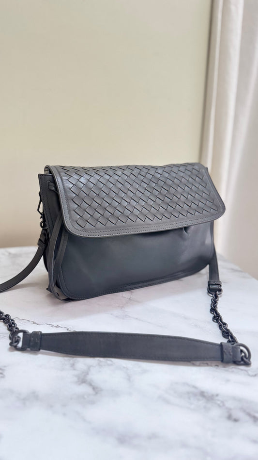 Bottega Veneta Intrecciato Flap Bag
