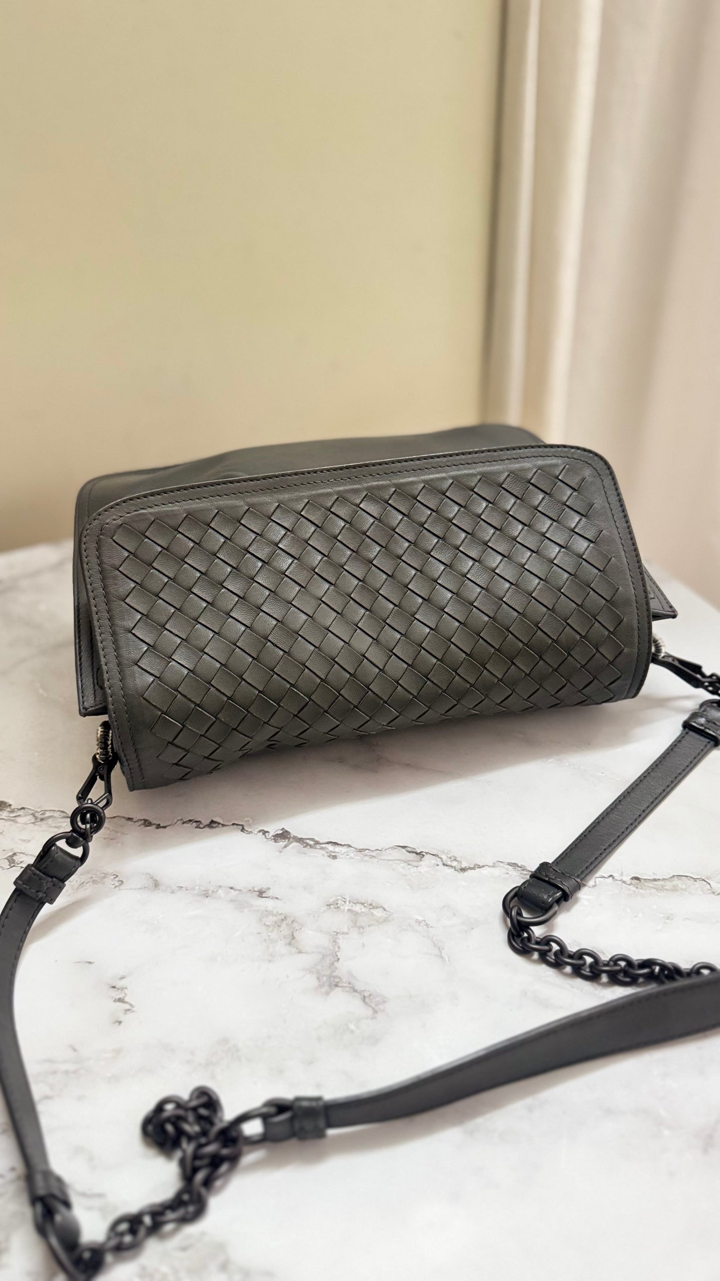Bottega Veneta Intrecciato Flap Bag
