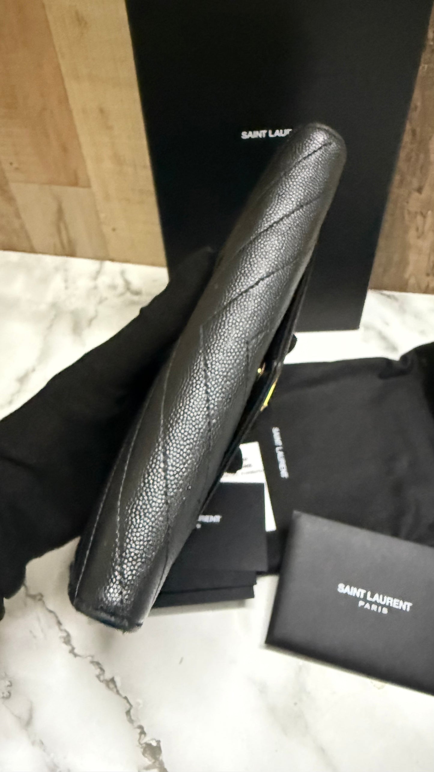 YSL Cassandre Matelasse Long Wallet