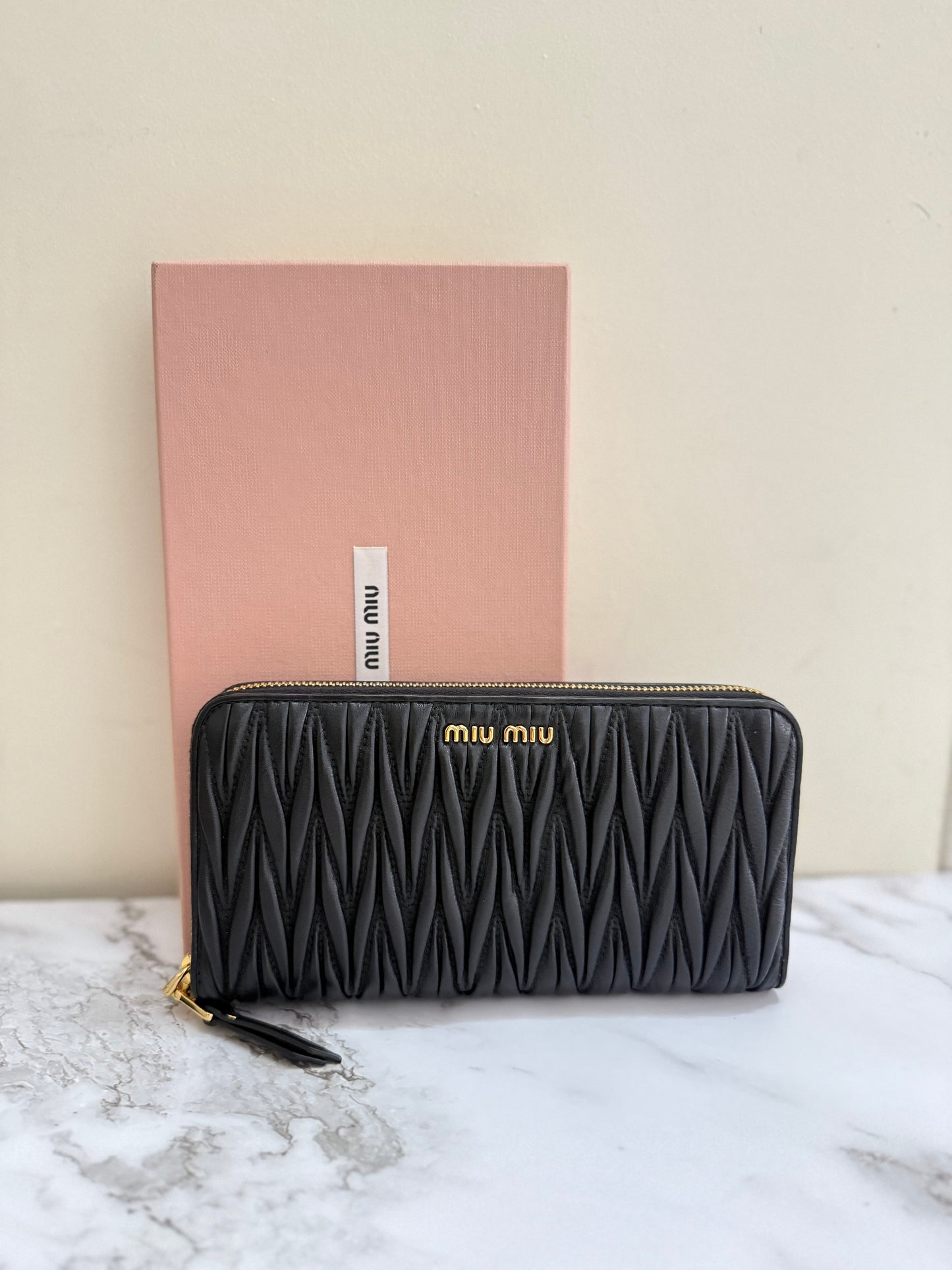 Miu Miu Matelasse Leather Wallet