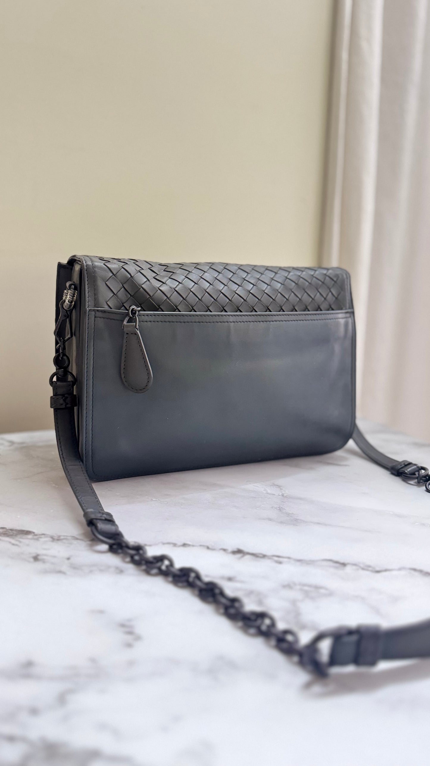 Bottega Veneta Intrecciato Flap Bag