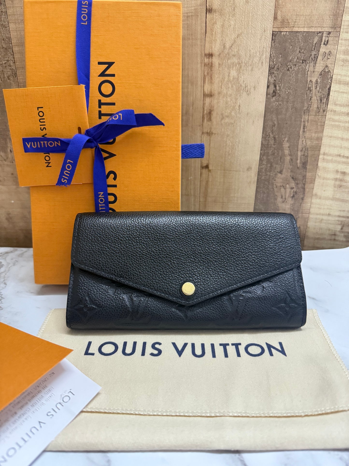 Louis Vuitton Sarah Empreinte Noir Wallet