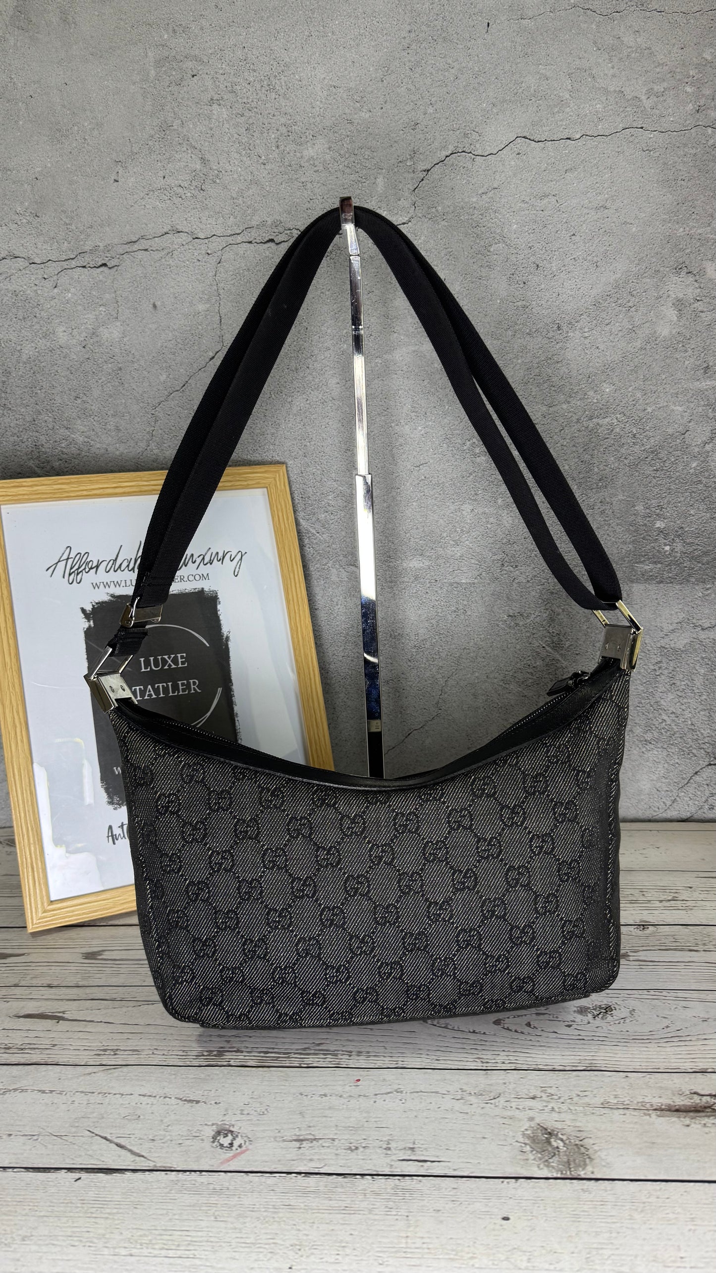 Gucci Monogram Canvas Crossbody Bag