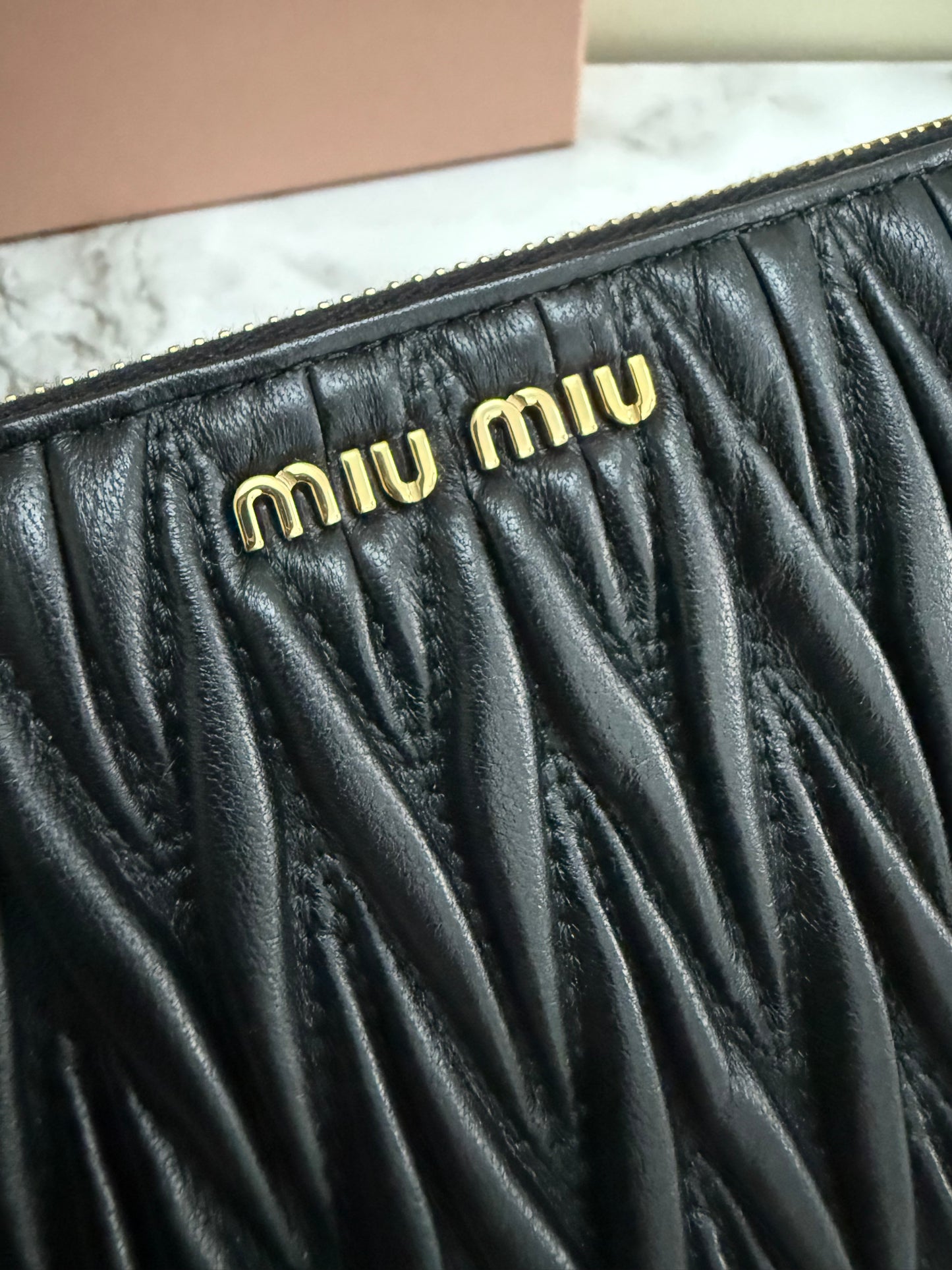 Miu Miu Matelasse Leather Wallet