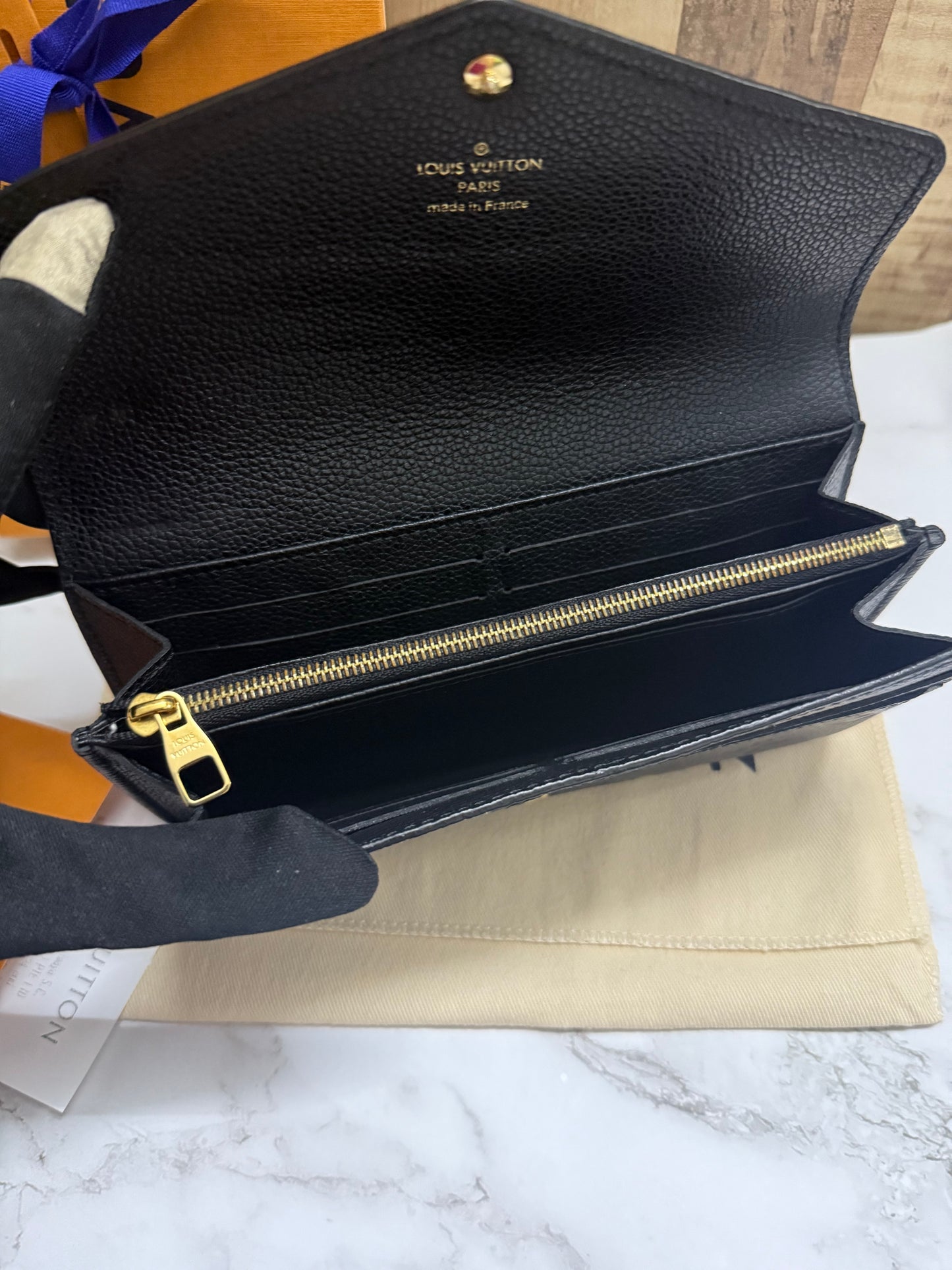 Louis Vuitton Sarah Empreinte Noir Wallet