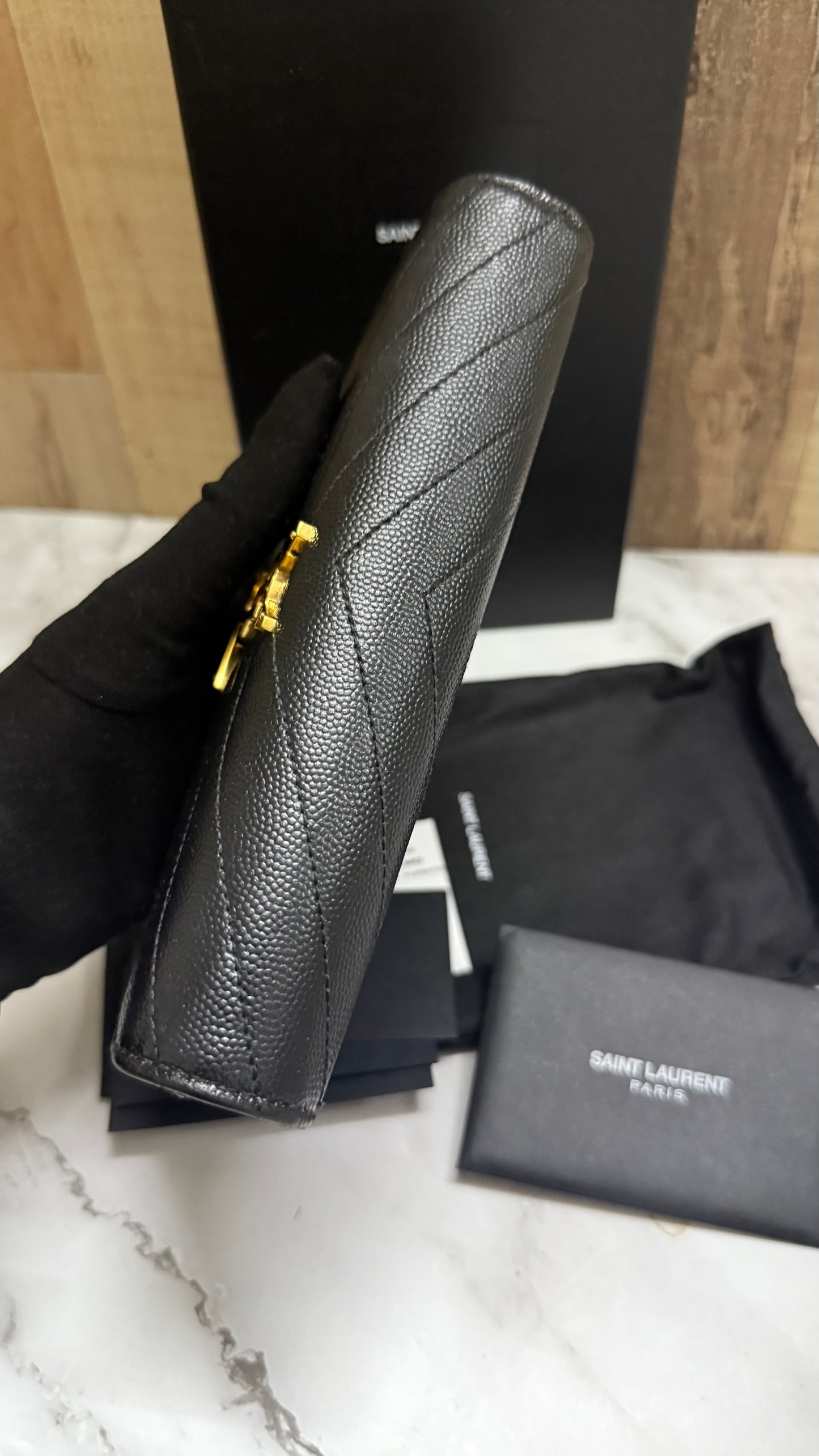 YSL Cassandre Matelasse Long Wallet
