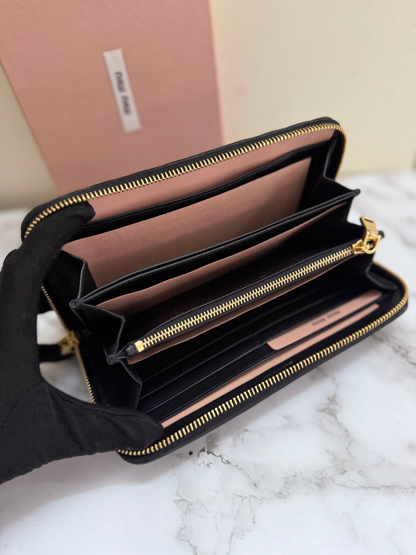 Miu Miu Matelasse Leather Wallet