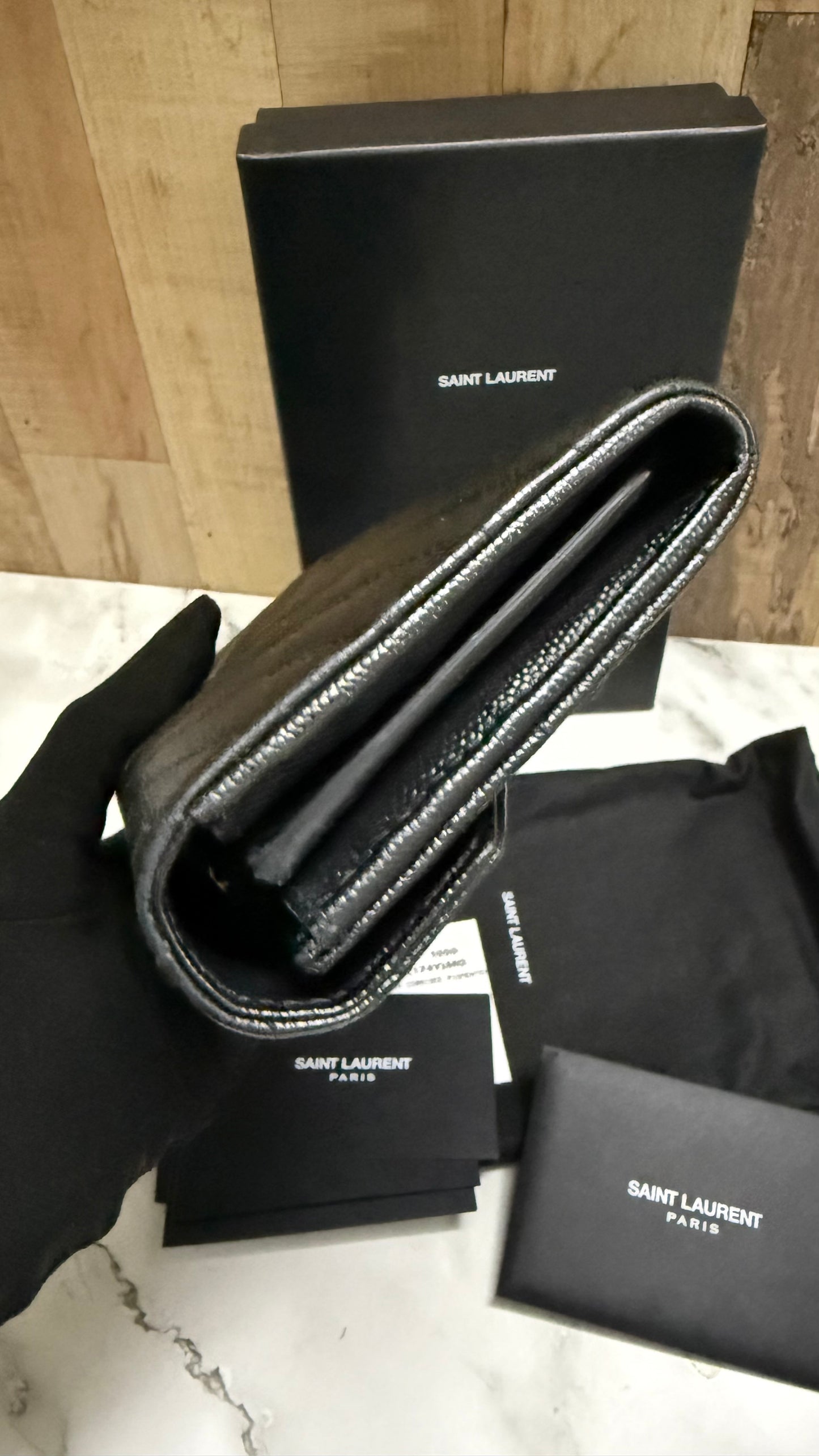 YSL Cassandre Matelasse Long Wallet