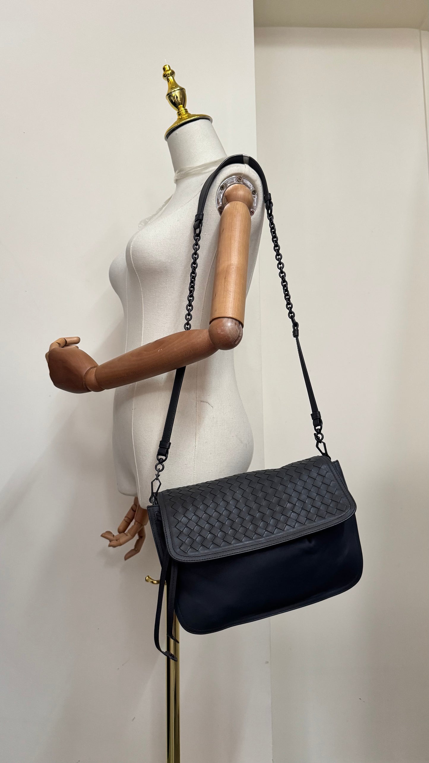 Bottega Veneta Intrecciato Flap Bag