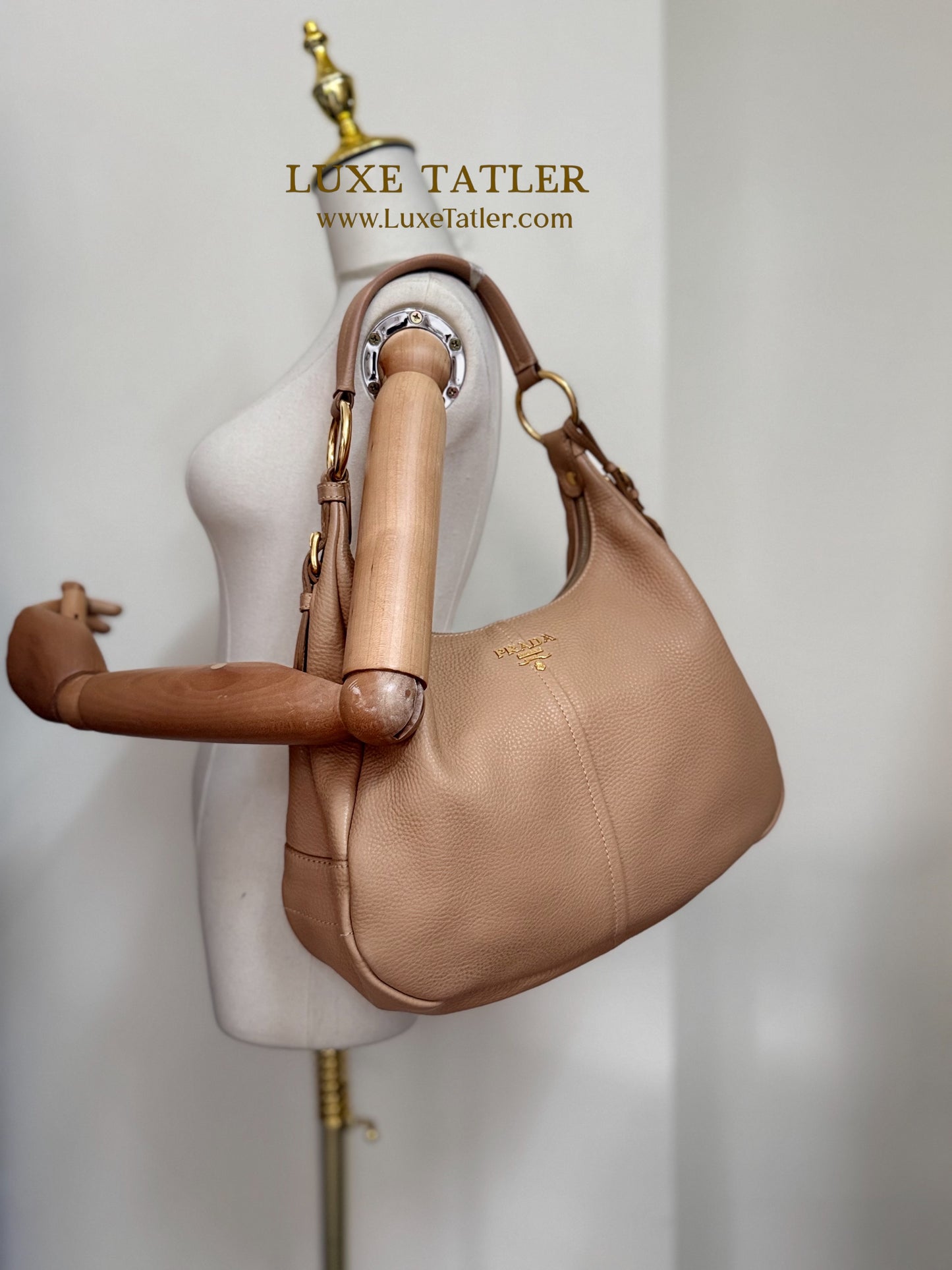 Prada Vitello Daino Hobo Bag