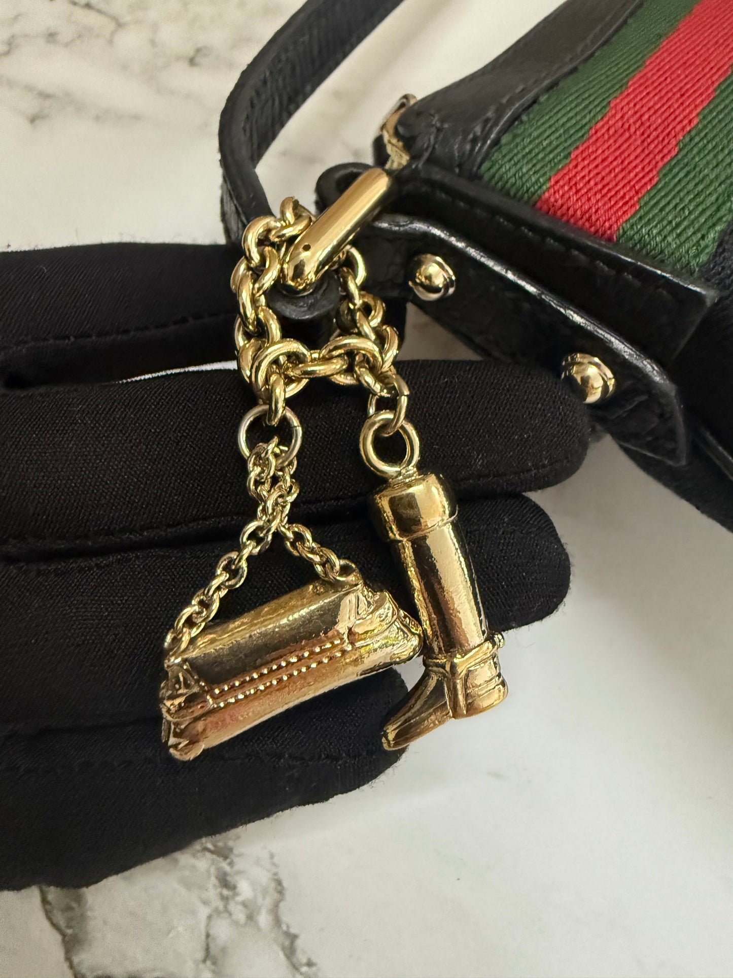 Gucci Charmed Canvas Pouchette