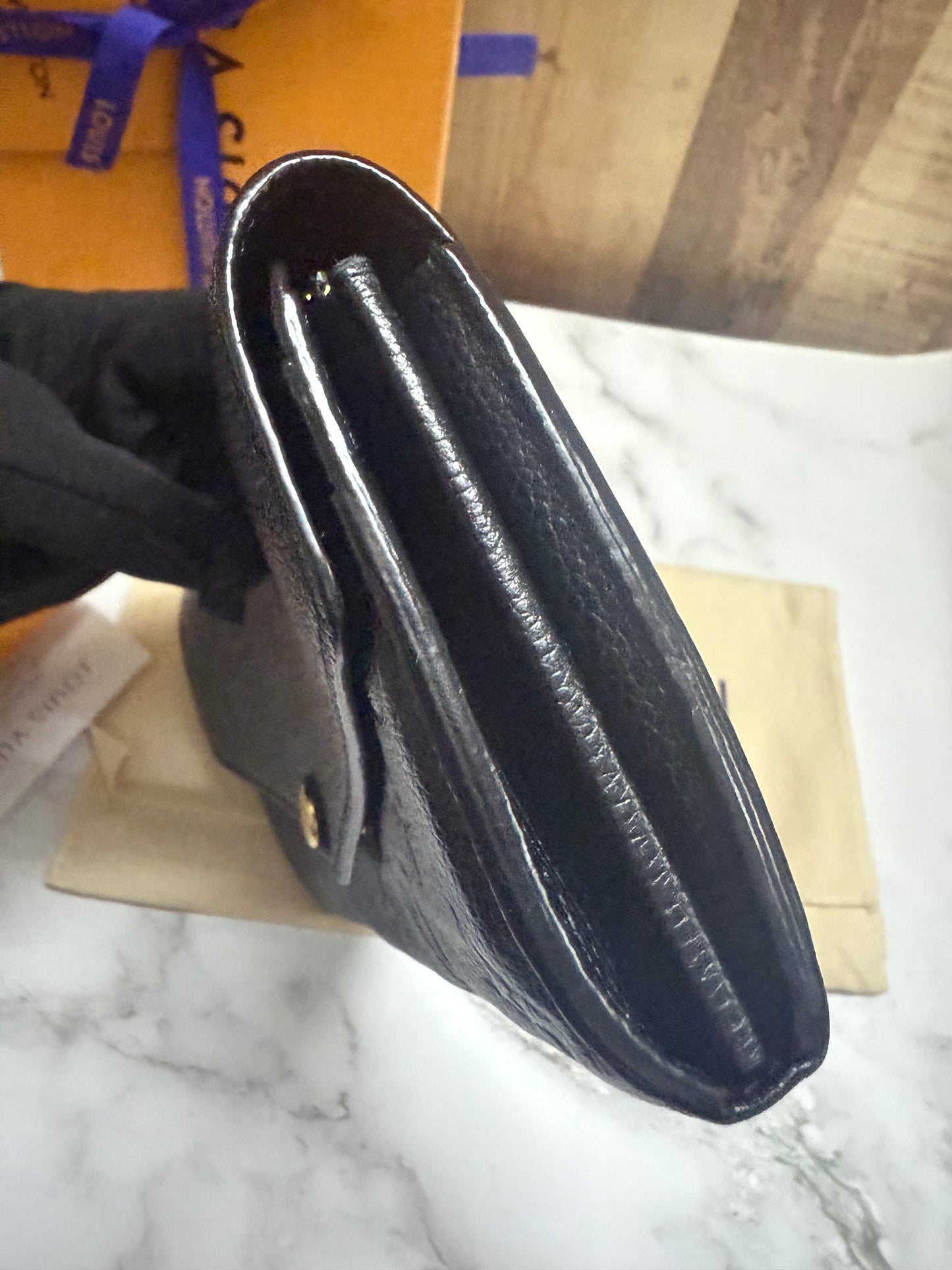 Louis Vuitton Sarah Empreinte Noir Wallet
