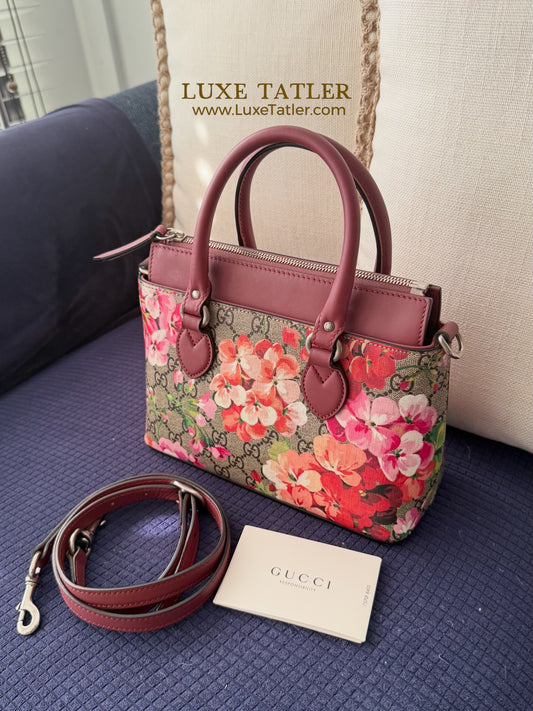 Gucci GG Supreme Blooms Mini Satchel