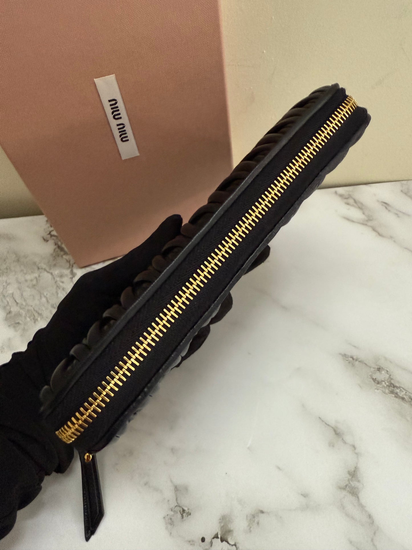Miu Miu Matelasse Leather Wallet