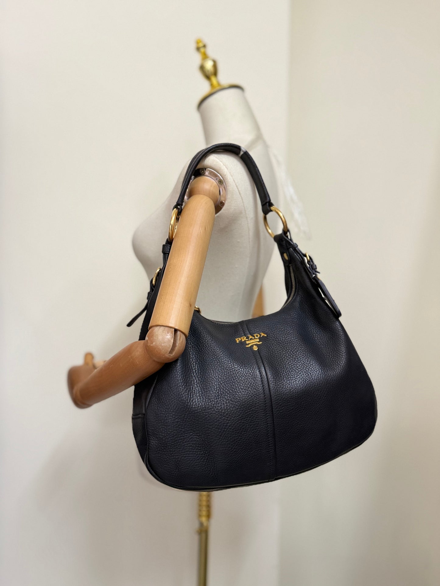 Prada Vitello Daino Hobo Bag