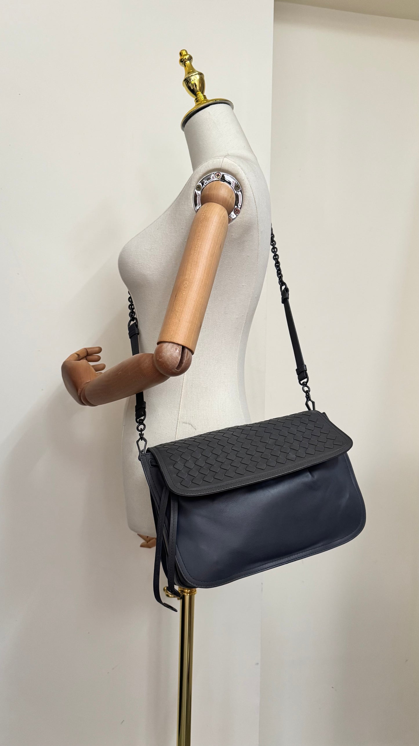 Bottega Veneta Intrecciato Flap Bag