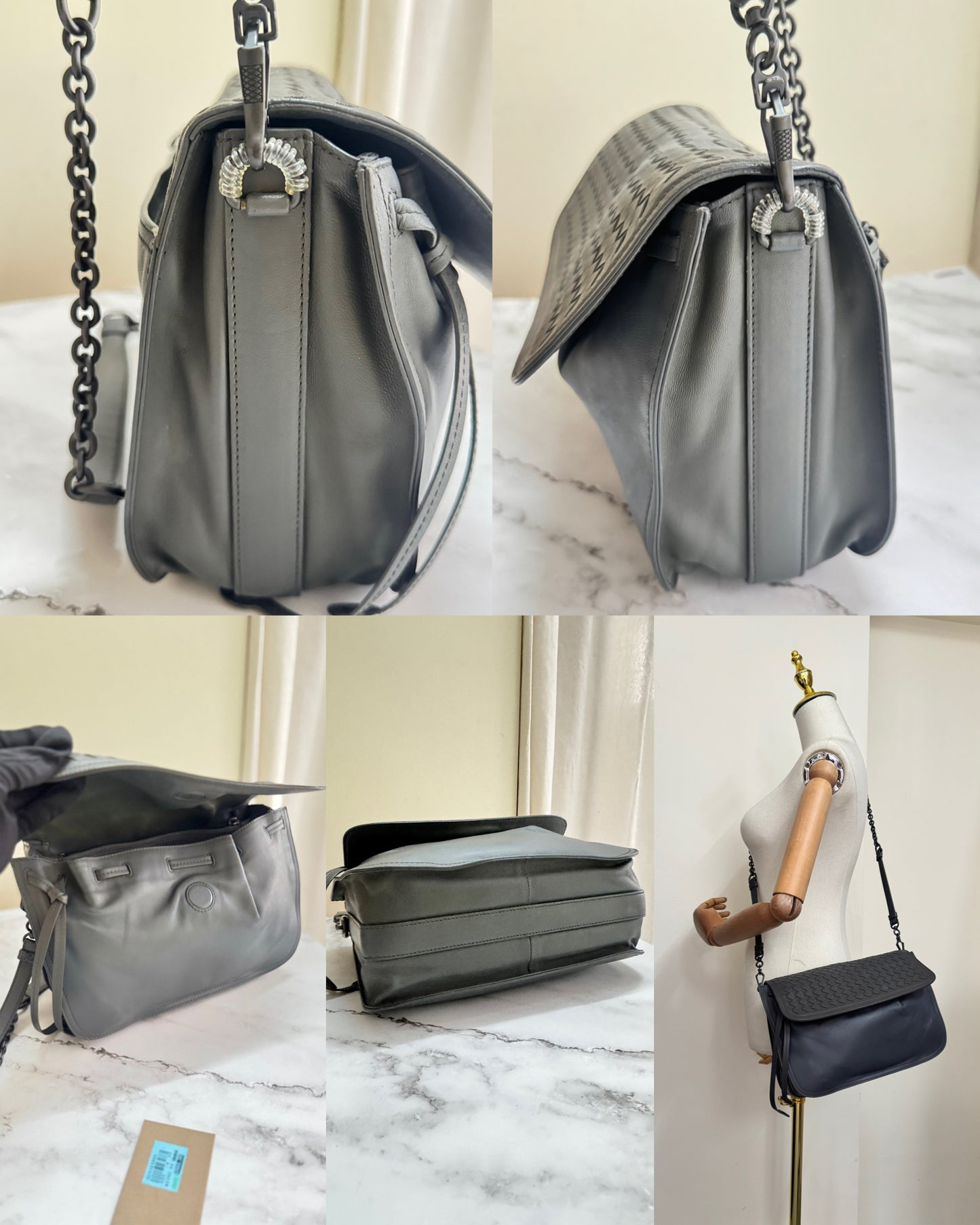 Bottega Veneta Intrecciato Flap Bag