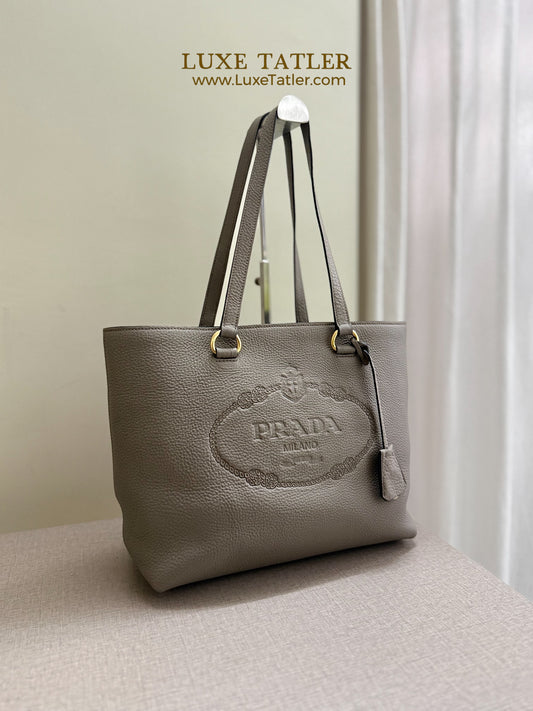 Prada Vitello Daino Embossed Tote