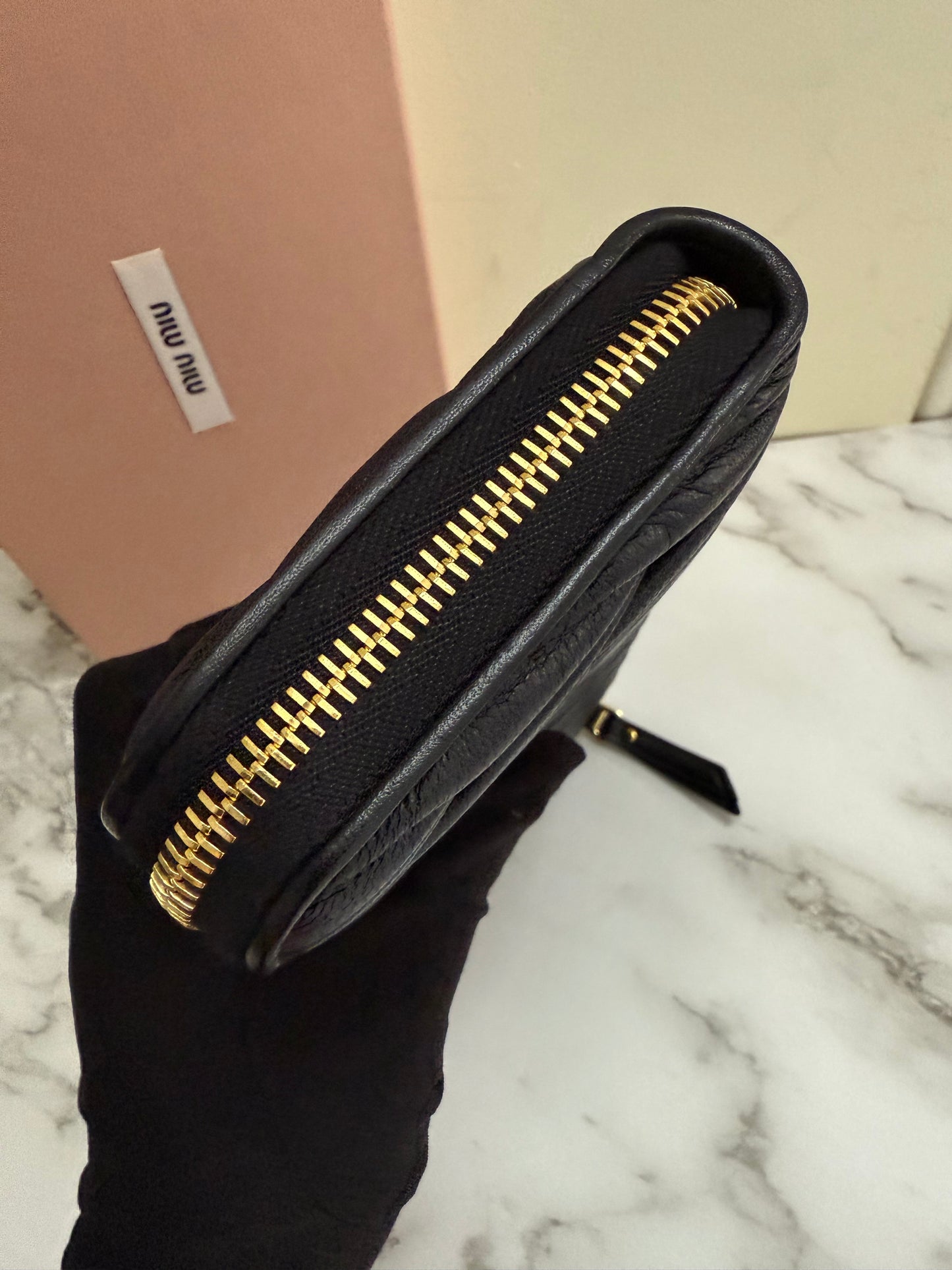 Miu Miu Matelasse Leather Wallet