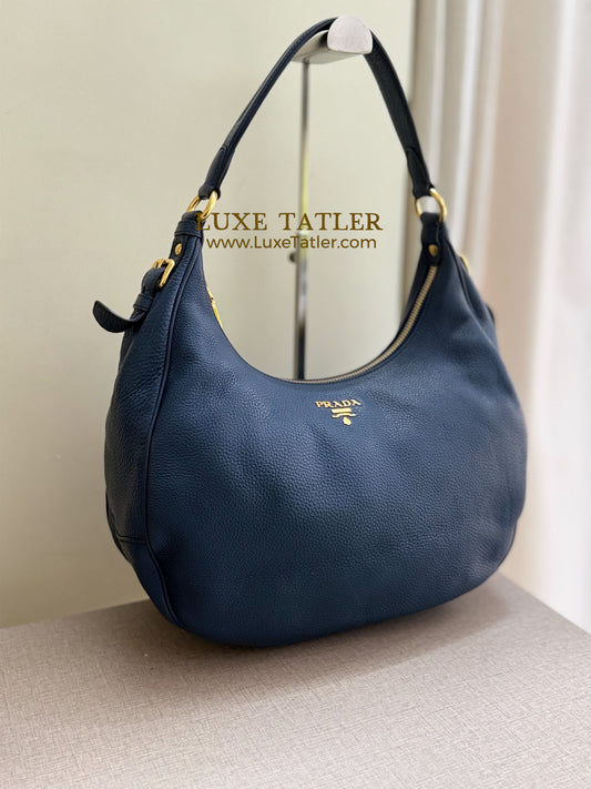 Prada Vitello Daino Hobo Shoulder Bag
