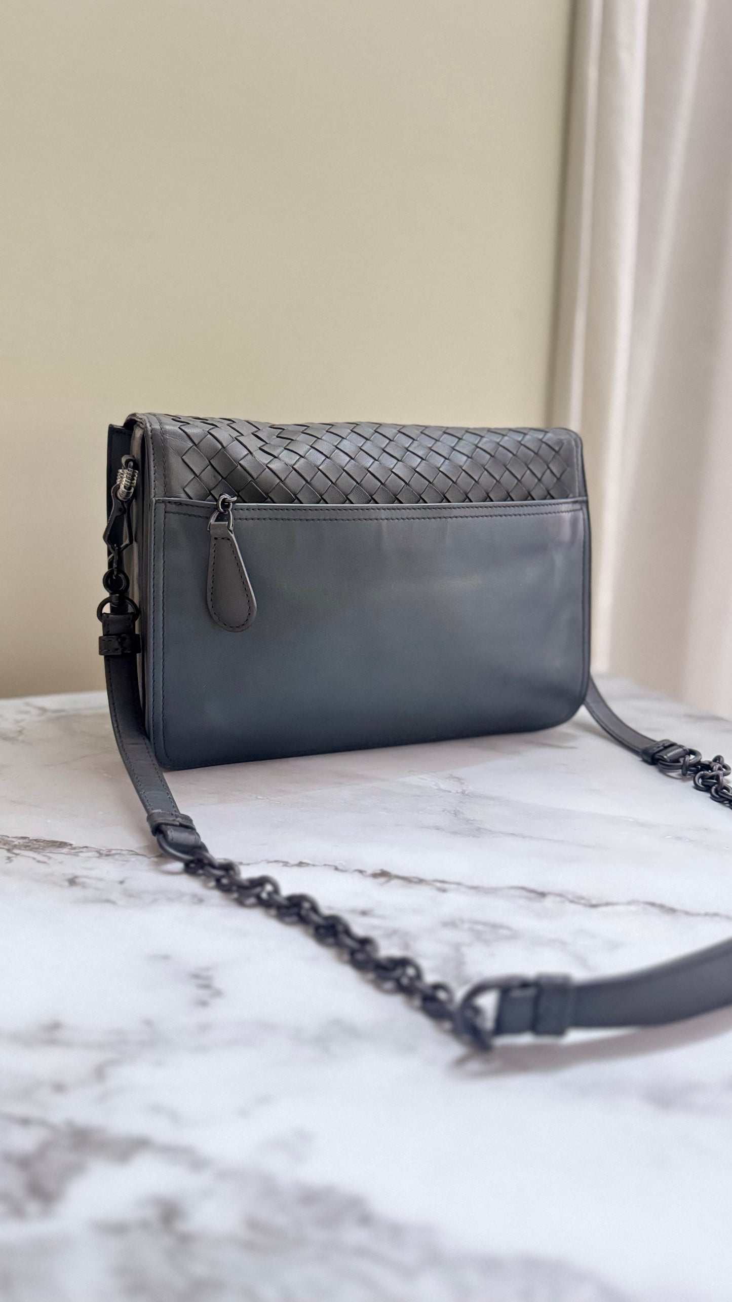 Bottega Veneta Intrecciato Flap Bag