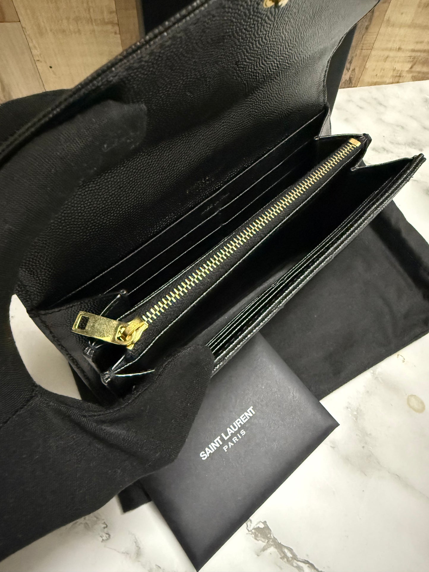 YSL Cassandre Matelasse Long Wallet