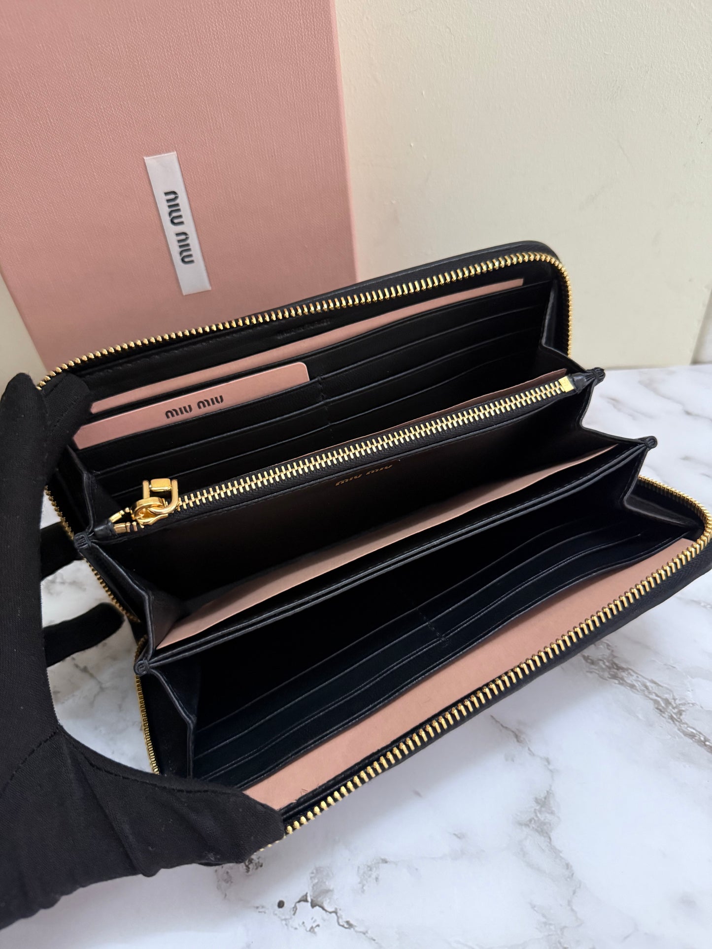 Miu Miu Matelasse Leather Wallet
