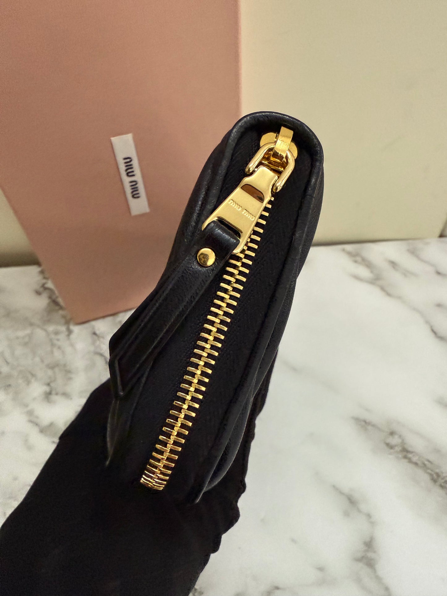 Miu Miu Matelasse Leather Wallet