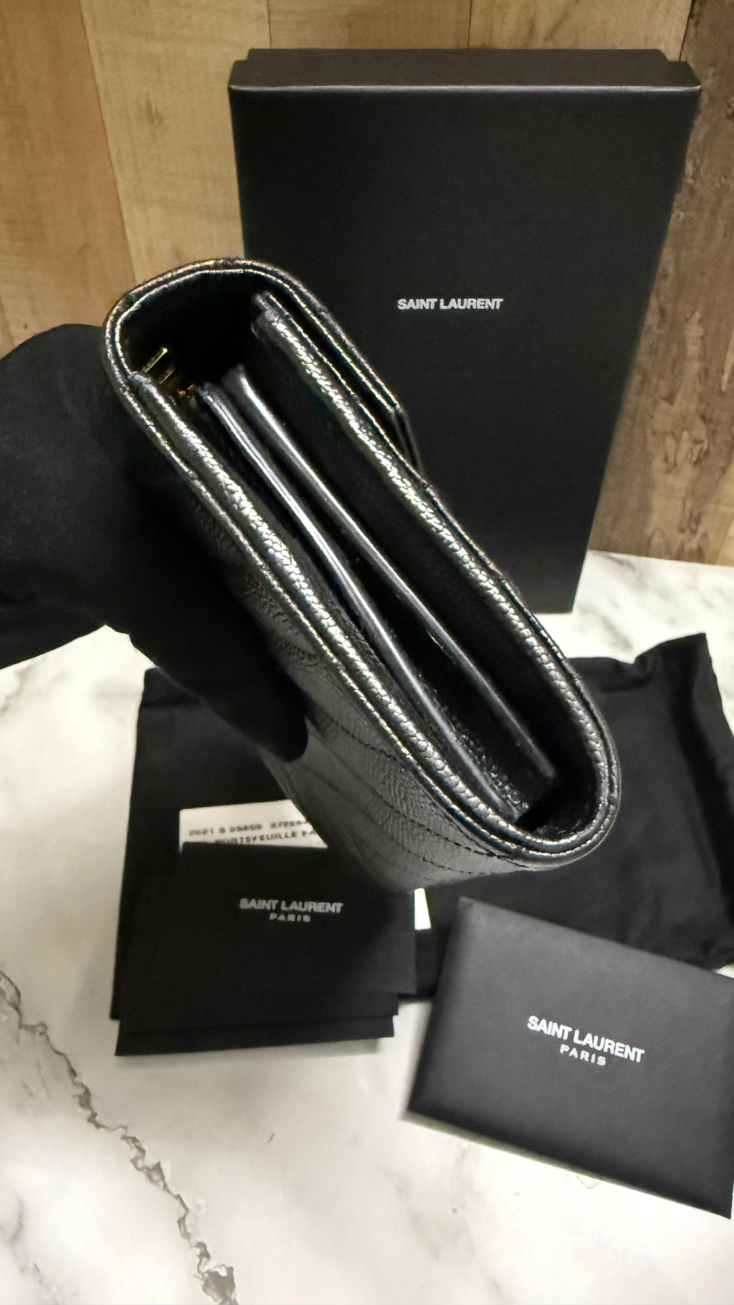 YSL Cassandre Matelasse Long Wallet