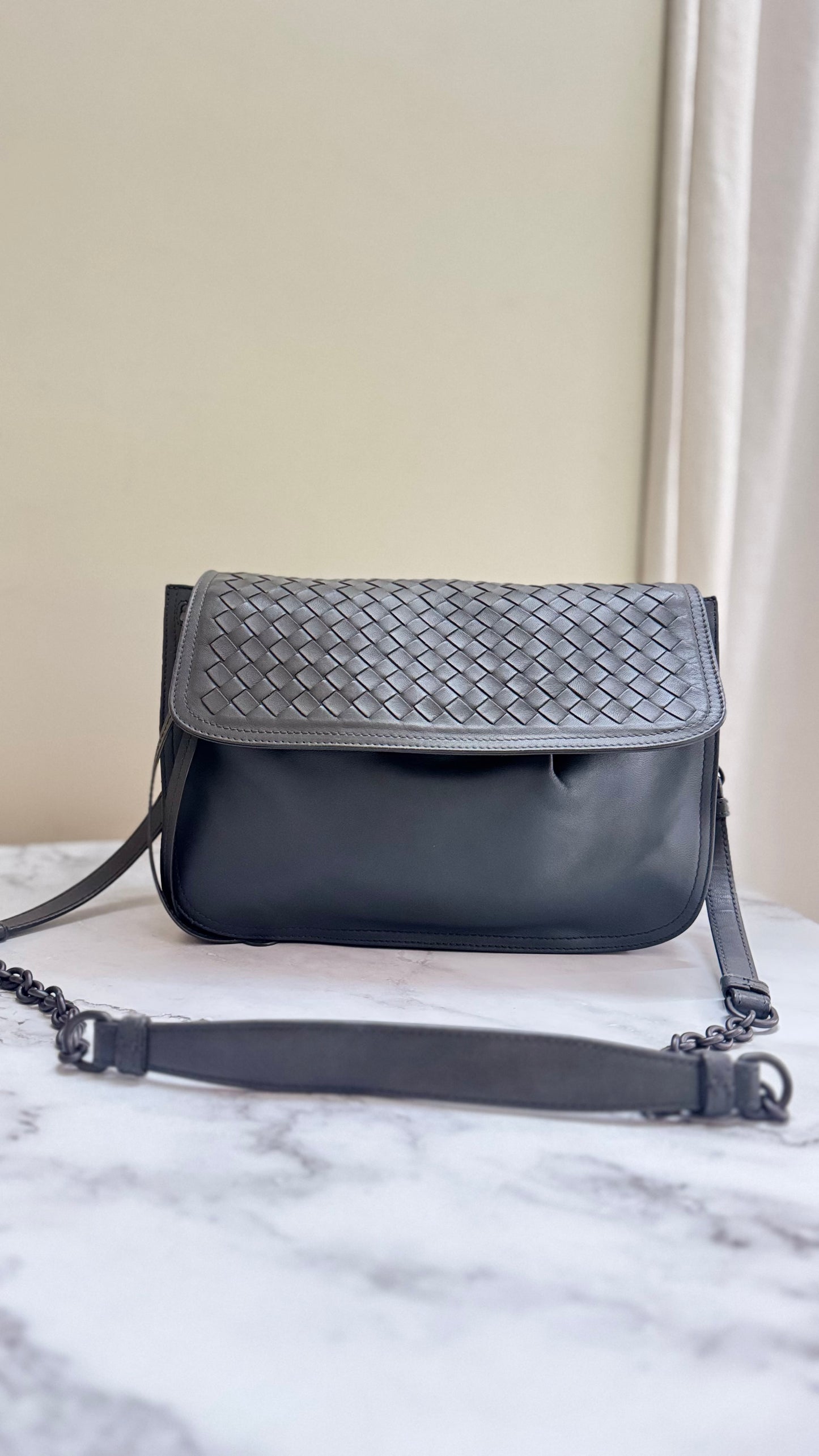 Bottega Veneta Intrecciato Flap Bag