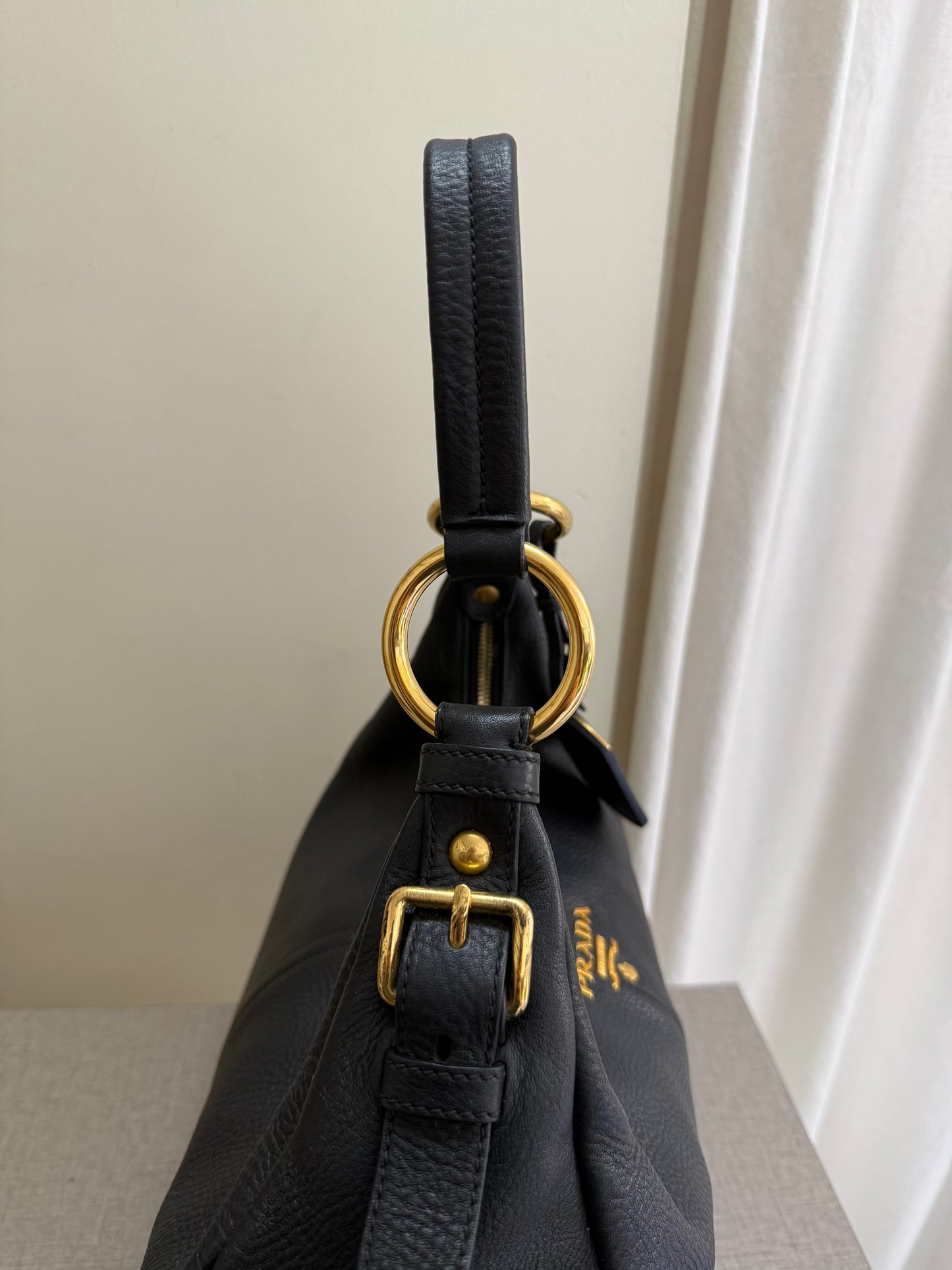 Prada Vitello Daino Hobo Bag