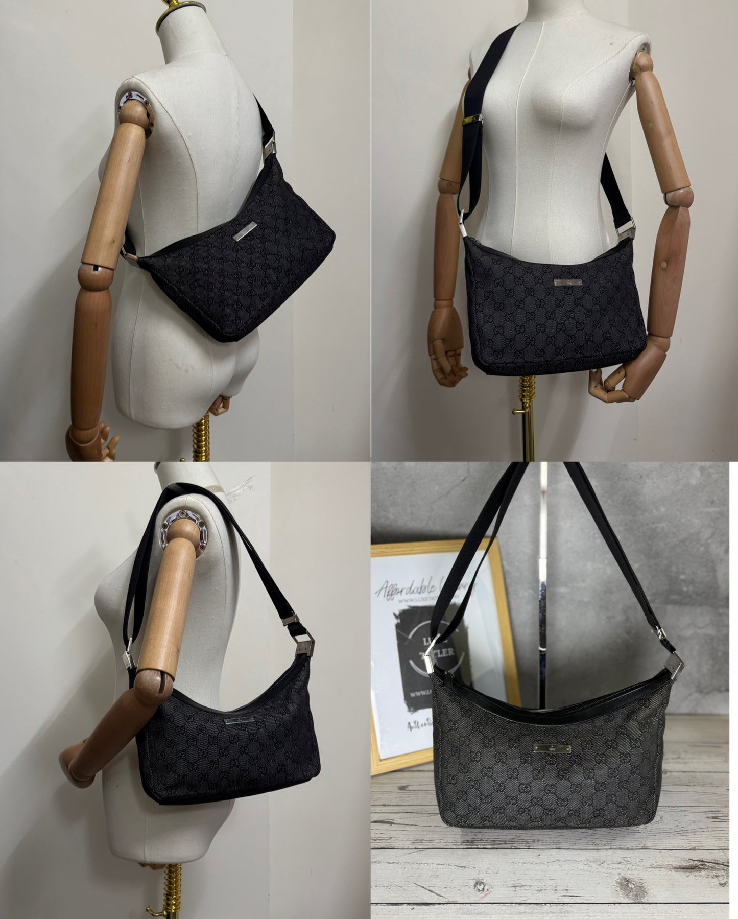 Gucci Monogram Canvas Crossbody Bag