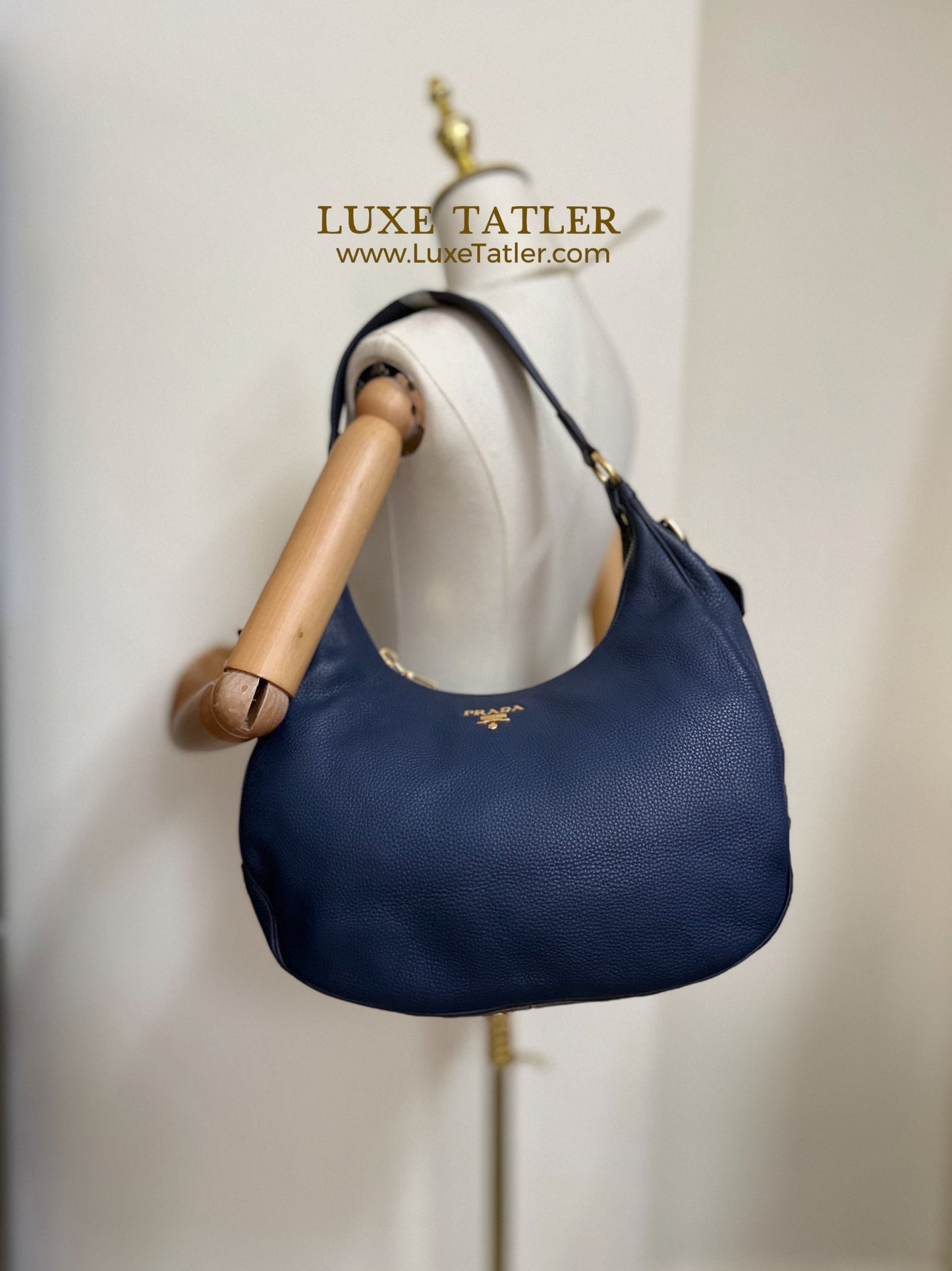 Prada Vitello Daino Hobo Shoulder Bag