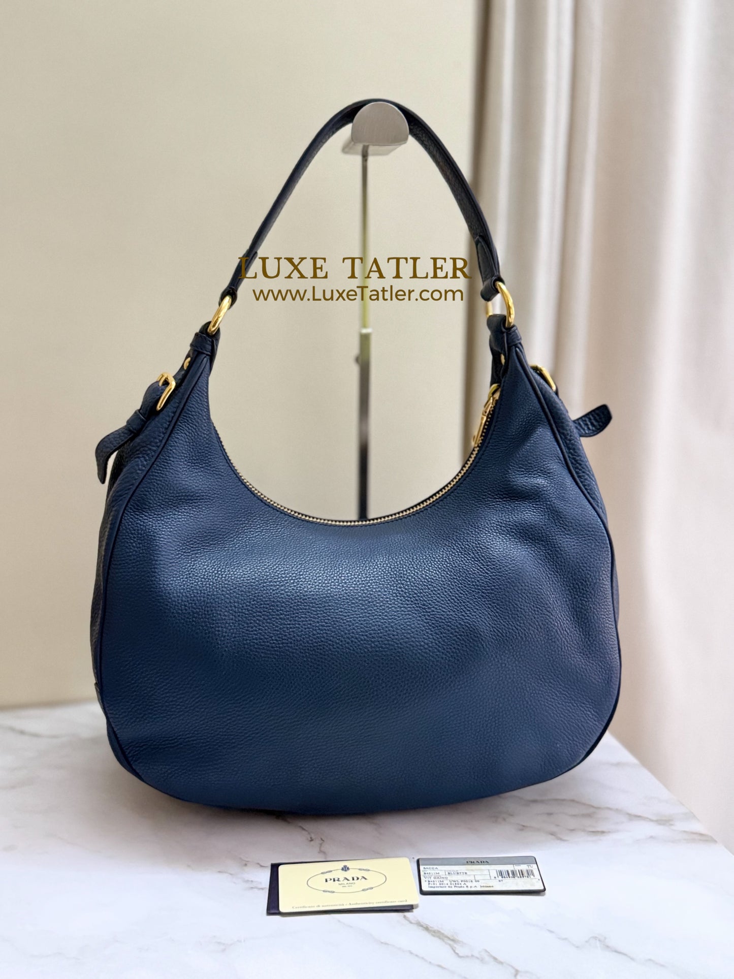 Prada Vitello Daino Hobo Shoulder Bag