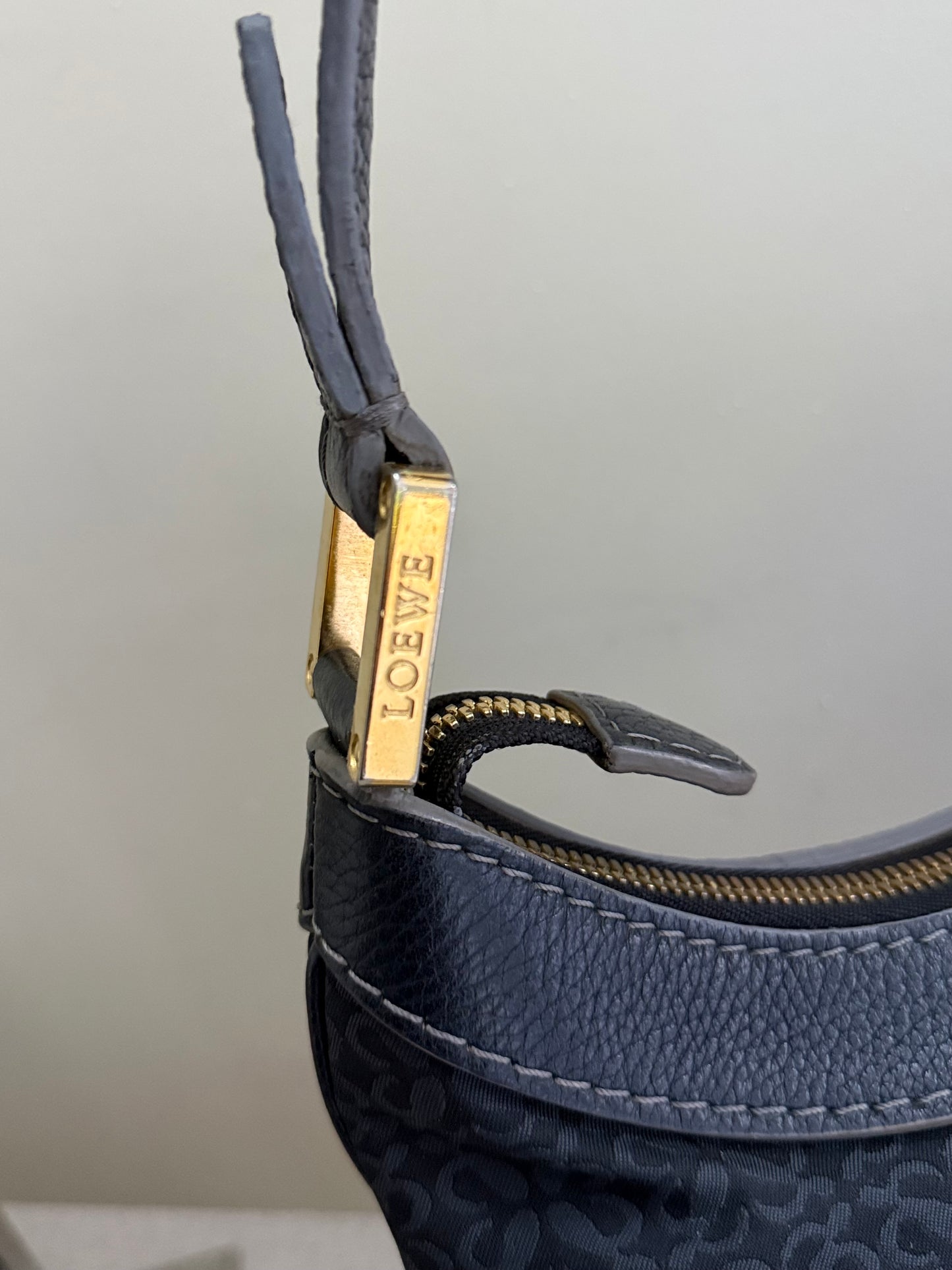 Loewe Anagram Canvas Hobo Shoulder Bag