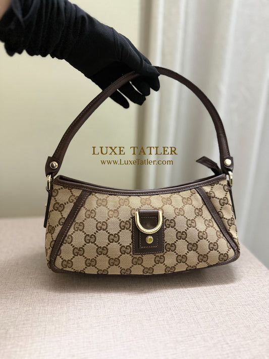Gucci D-Ring Canvas Pouchette
