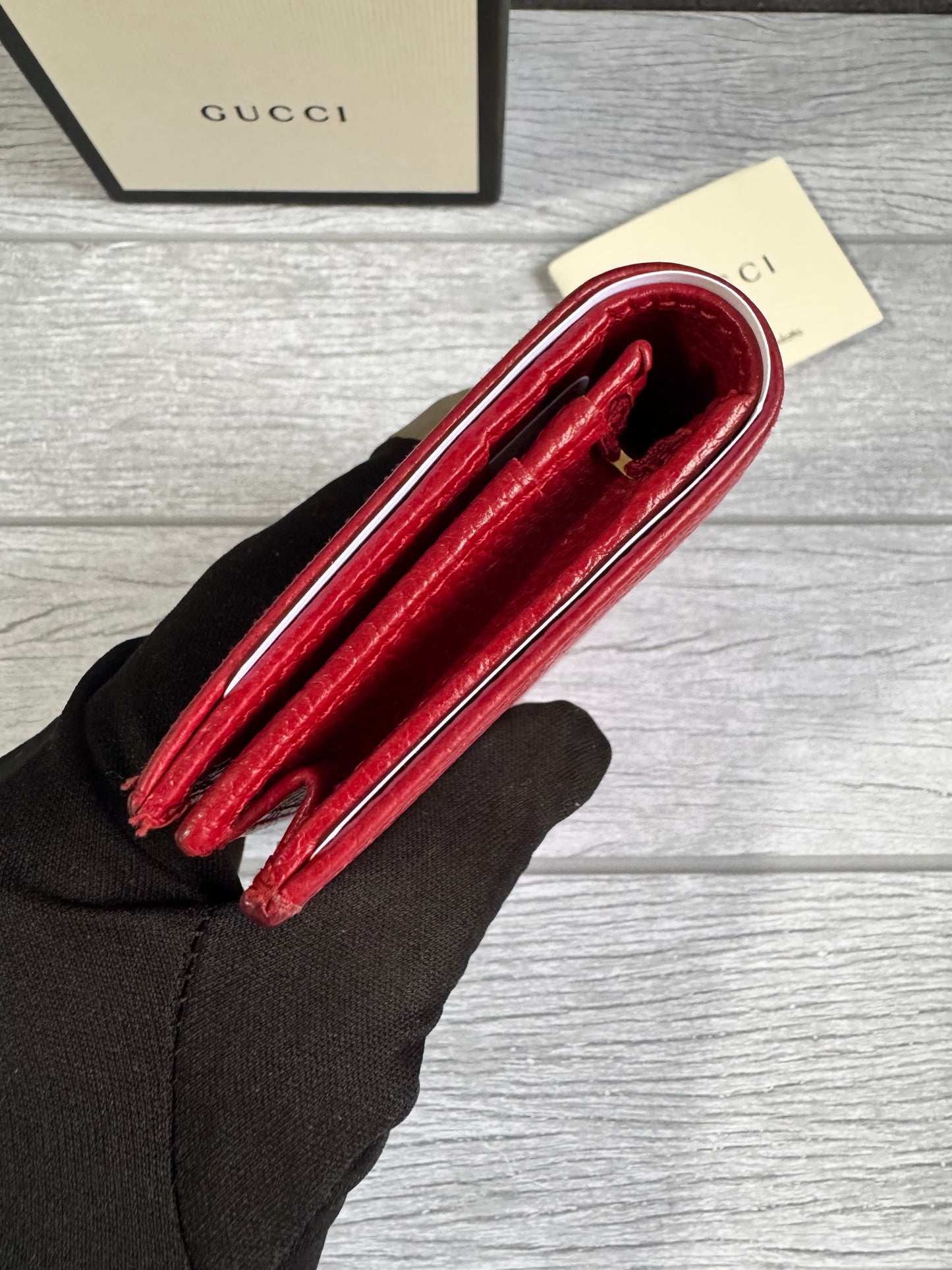 Gucci Marmont Flap Small Wallet ( with coin & notes compartment)