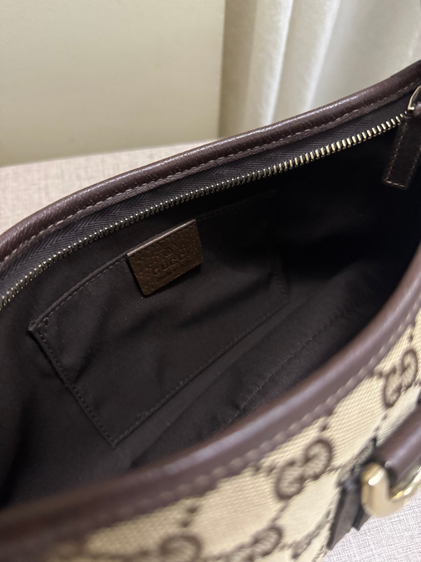 Gucci D-Ring Canvas Pouchette