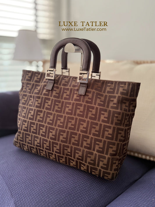 Fendi Zucca Tote Canvas Bag