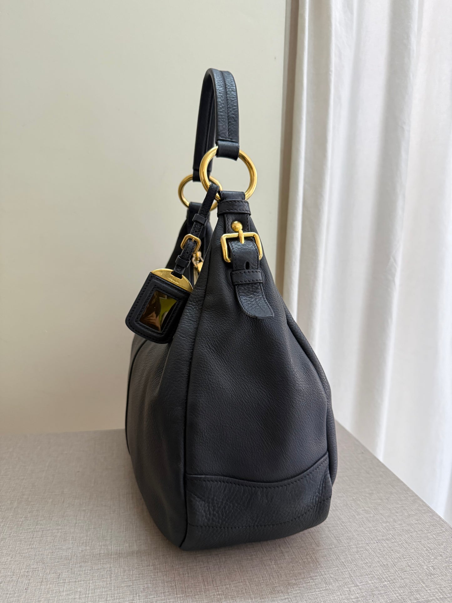 Prada Vitello Daino Hobo Bag