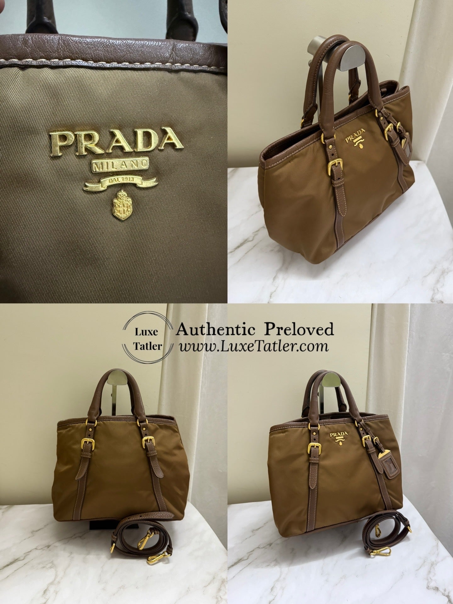 Prada Tessuto Vitello Daino Bag