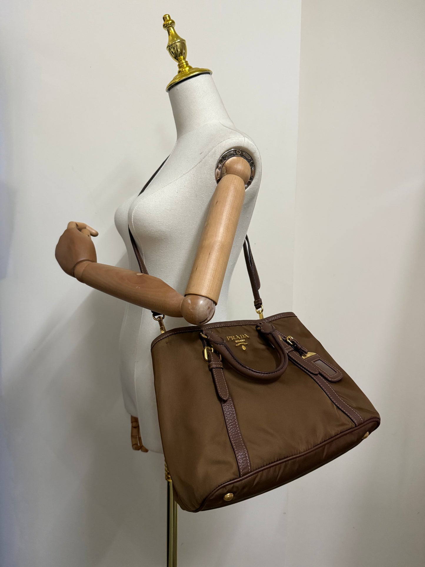 Prada Tessuto Vitello Daino Bag