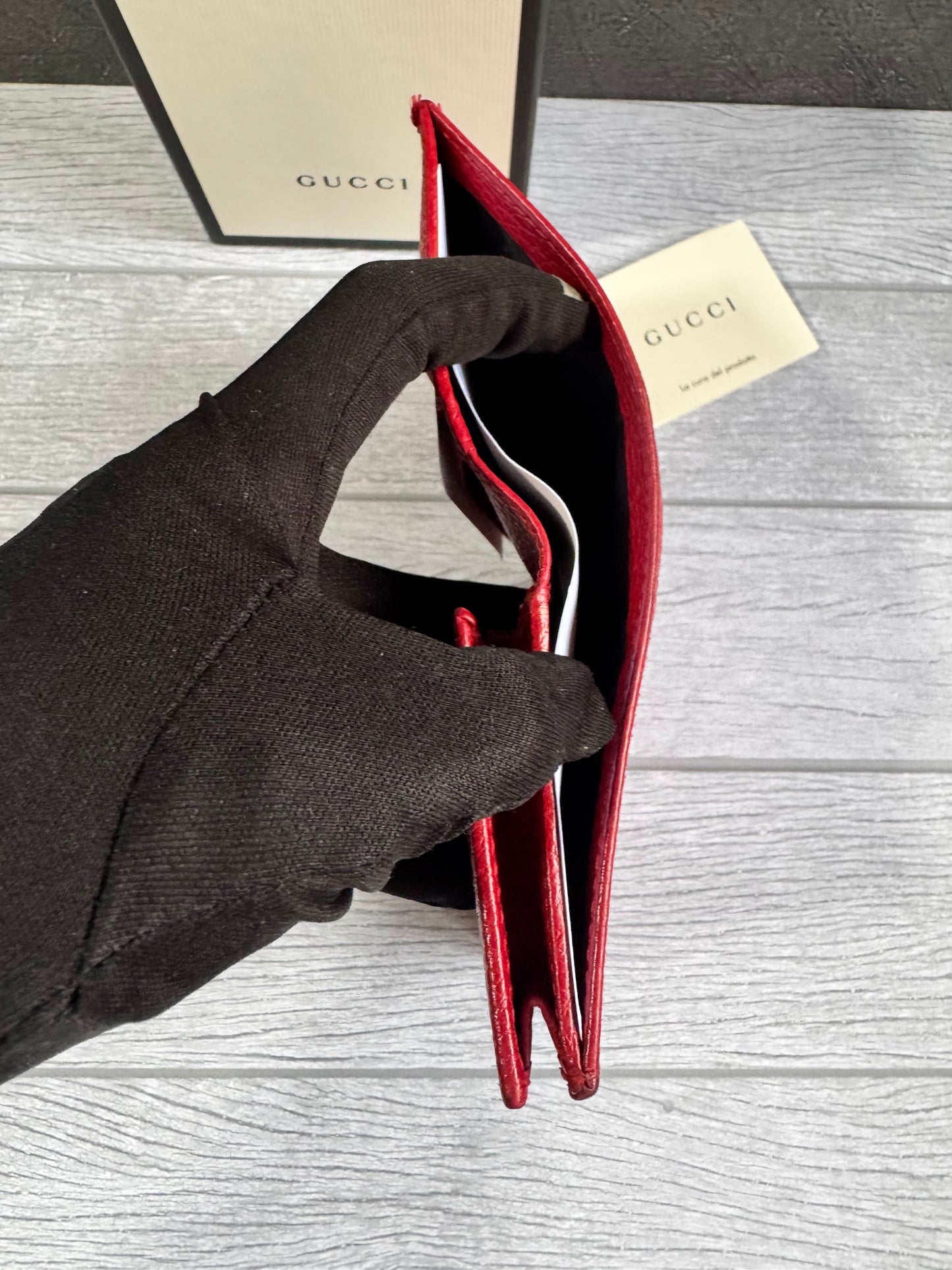 Gucci Marmont Flap Small Wallet ( with coin & notes compartment)