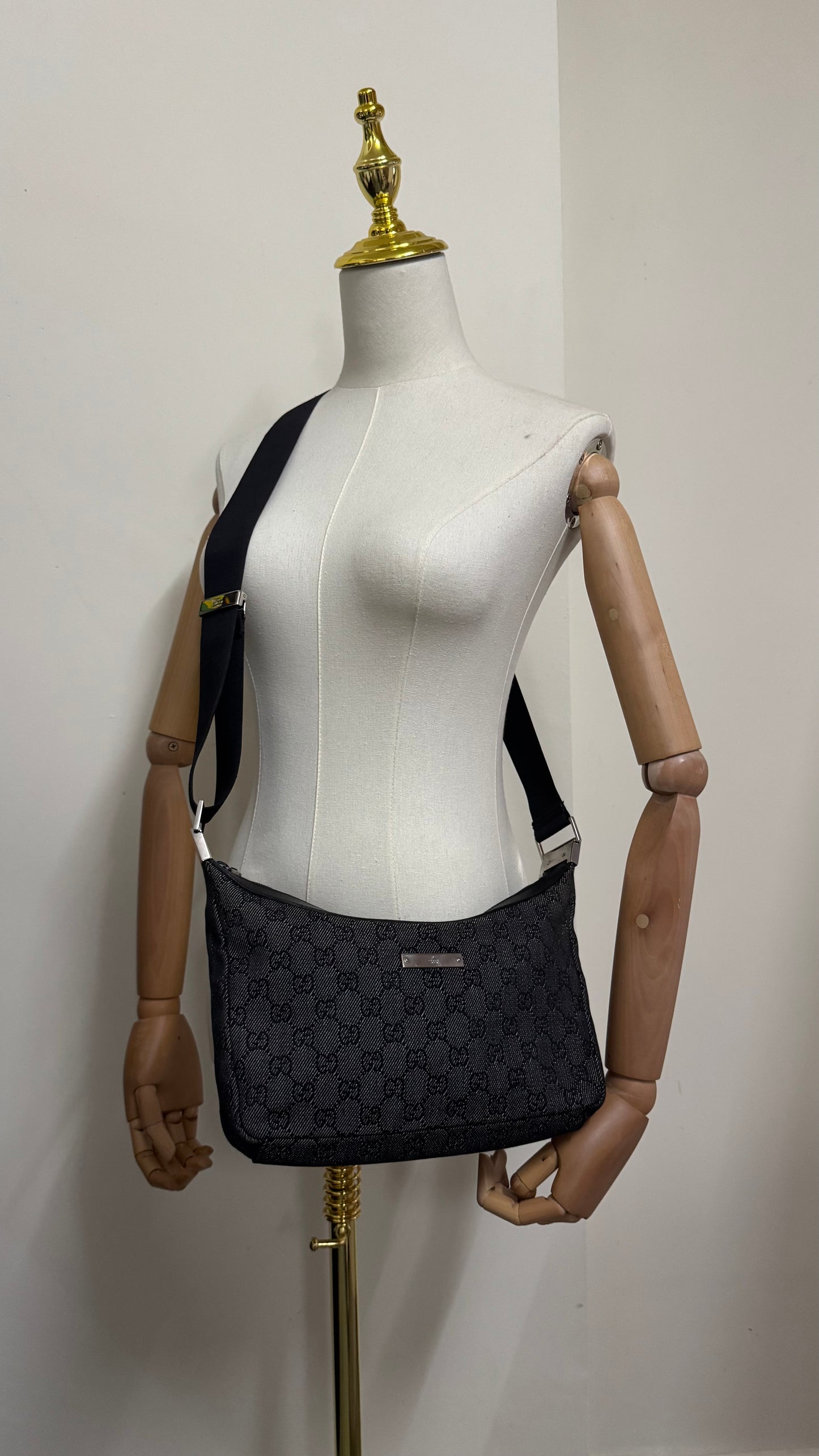 Gucci Monogram Canvas Crossbody Bag
