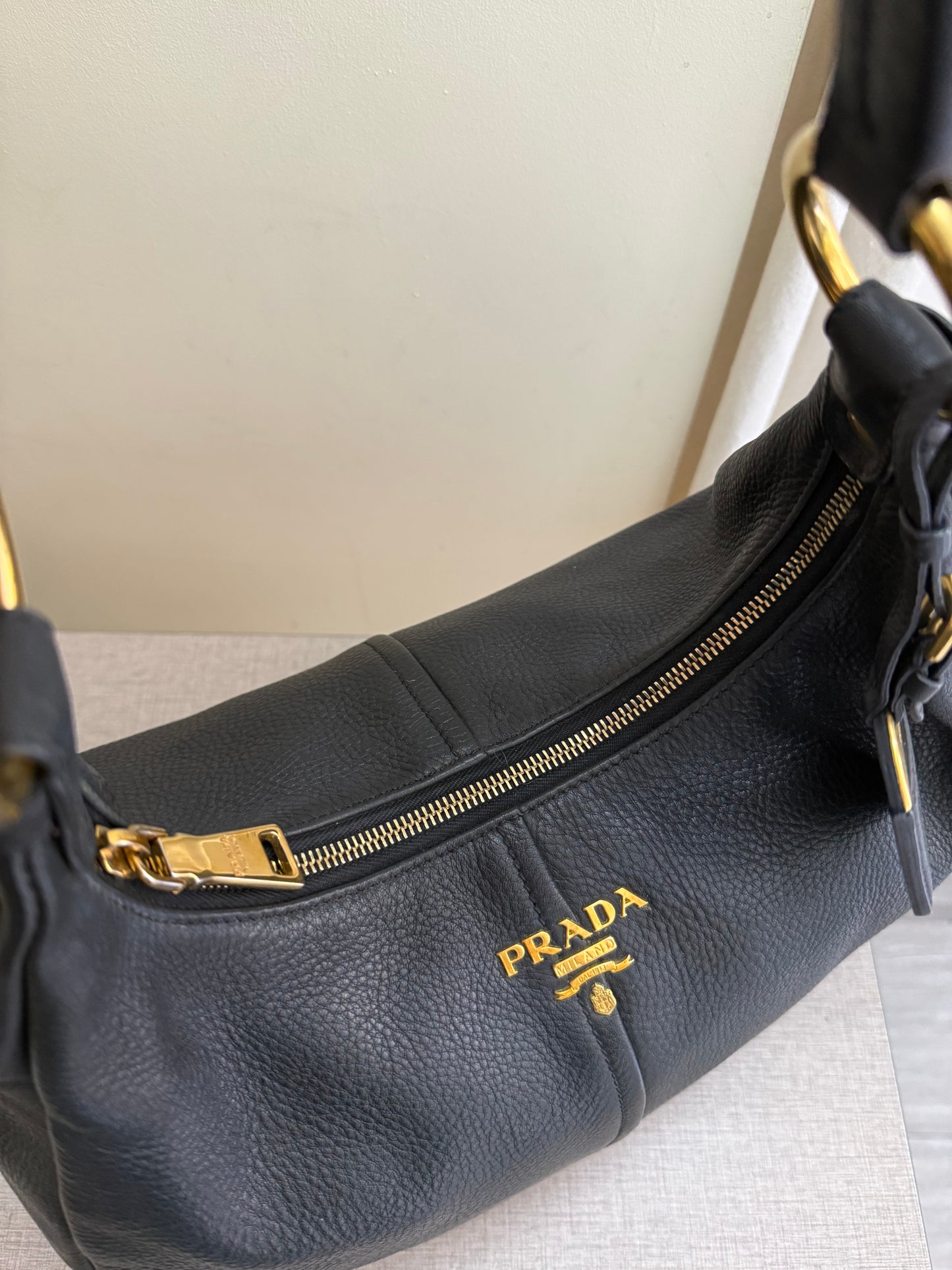Prada Vitello Daino Hobo Bag