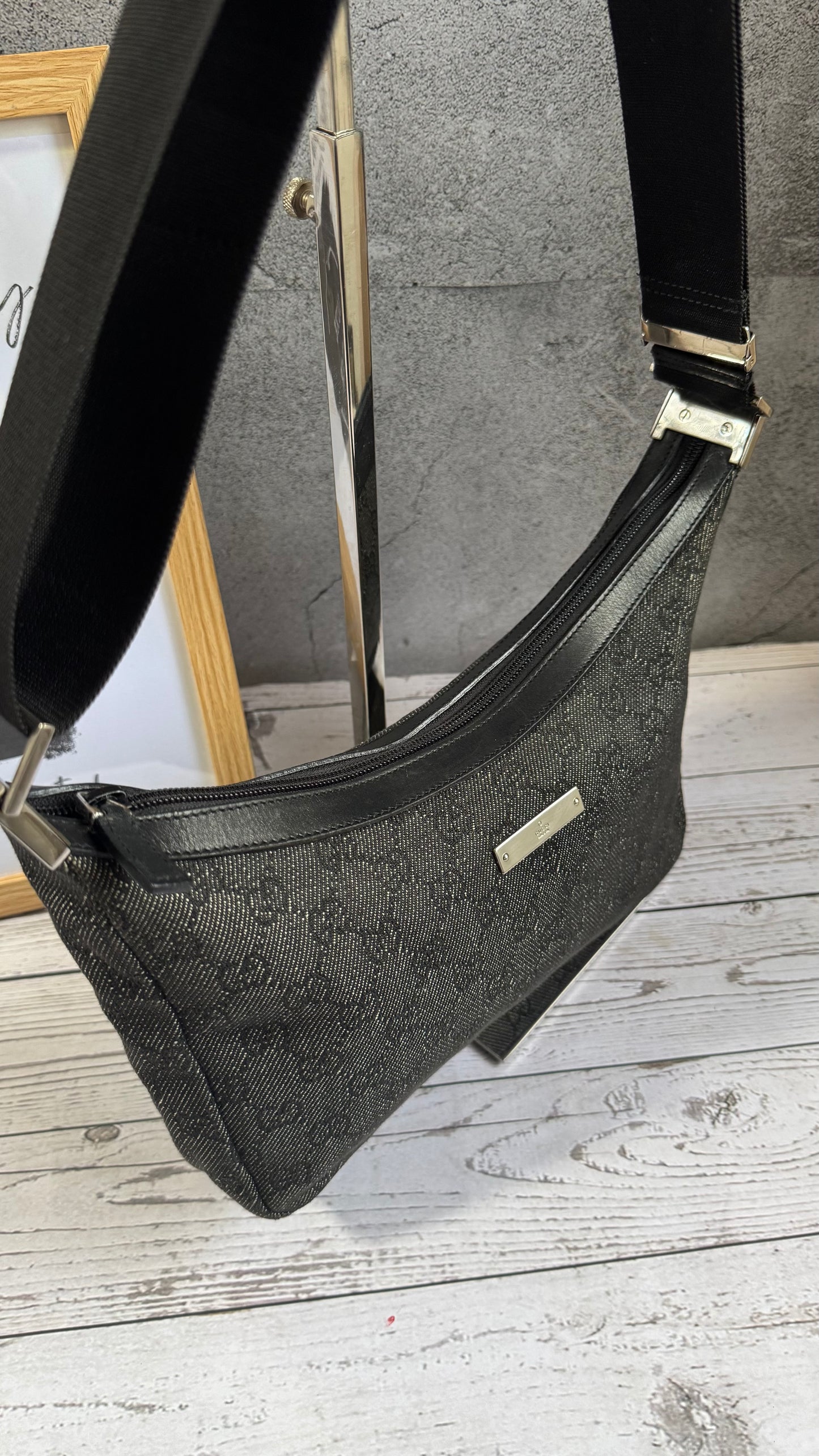 Gucci Monogram Canvas Crossbody Bag